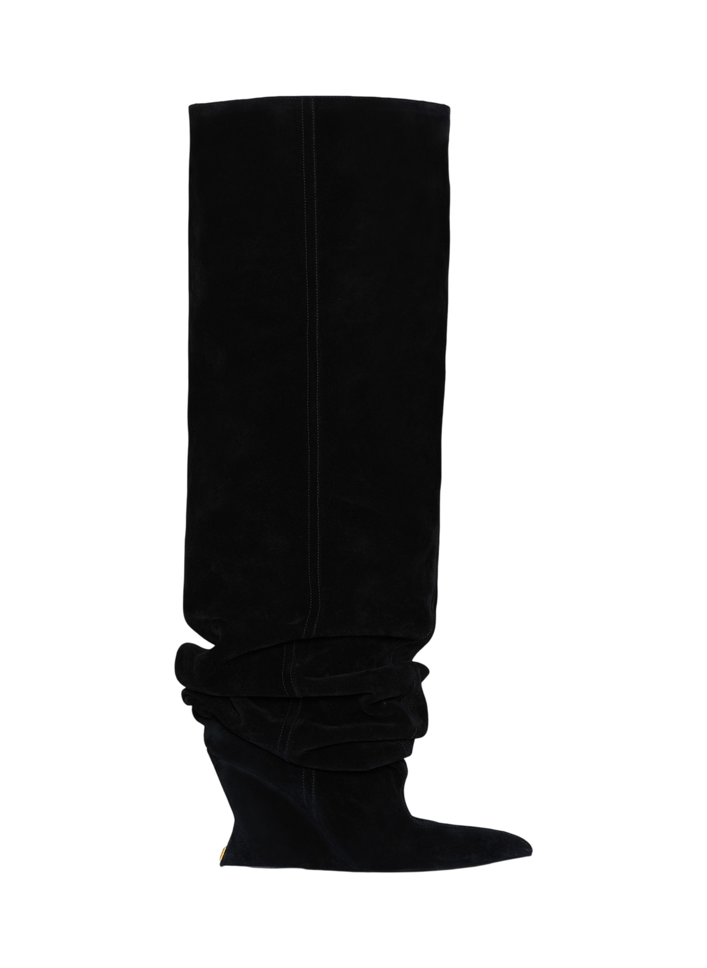 Cuissardes wedge en cuir suédé BALMAIN Noir
