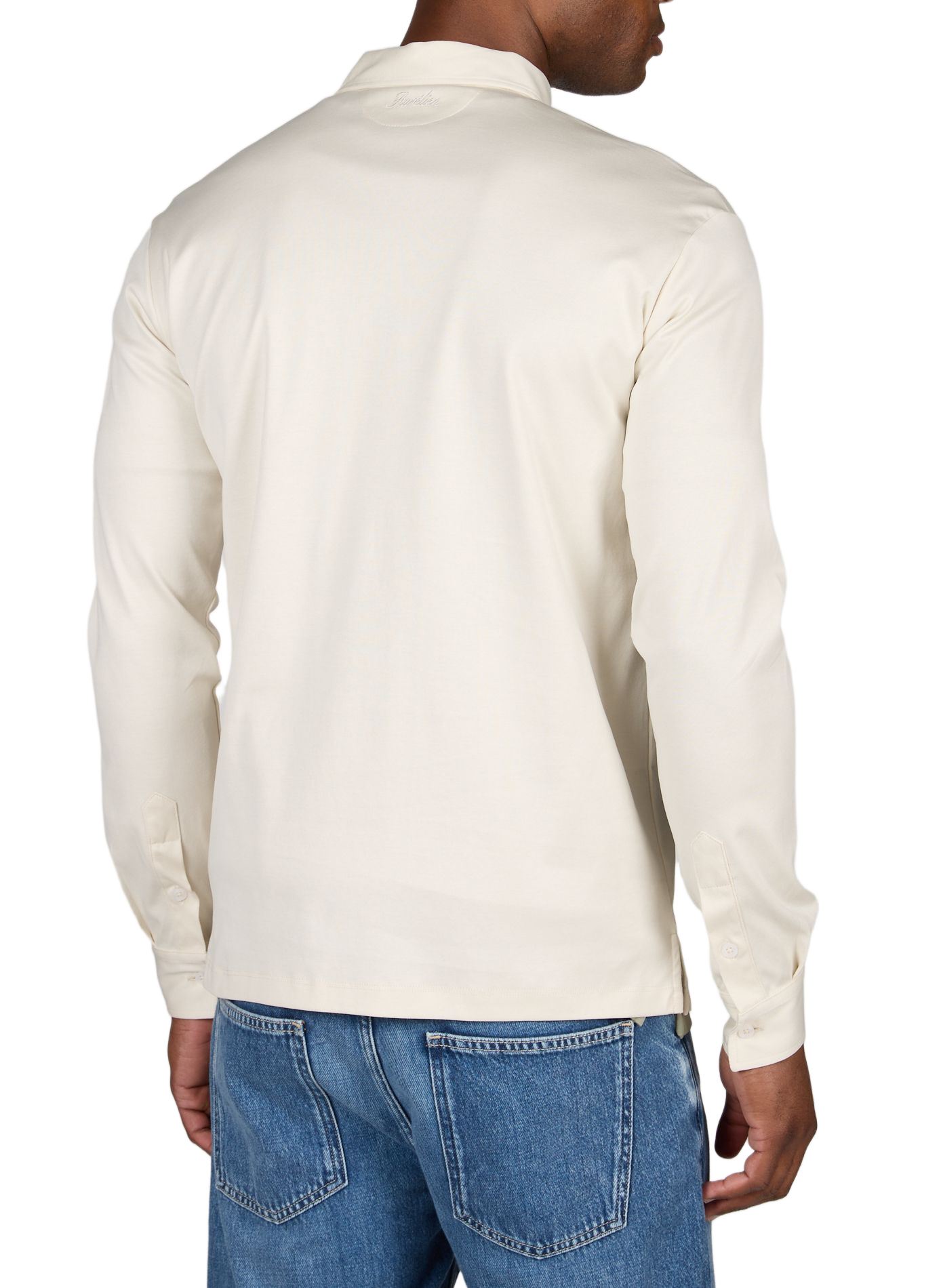 Lange mouwen poloshirt van katoen AURELIEN Beige