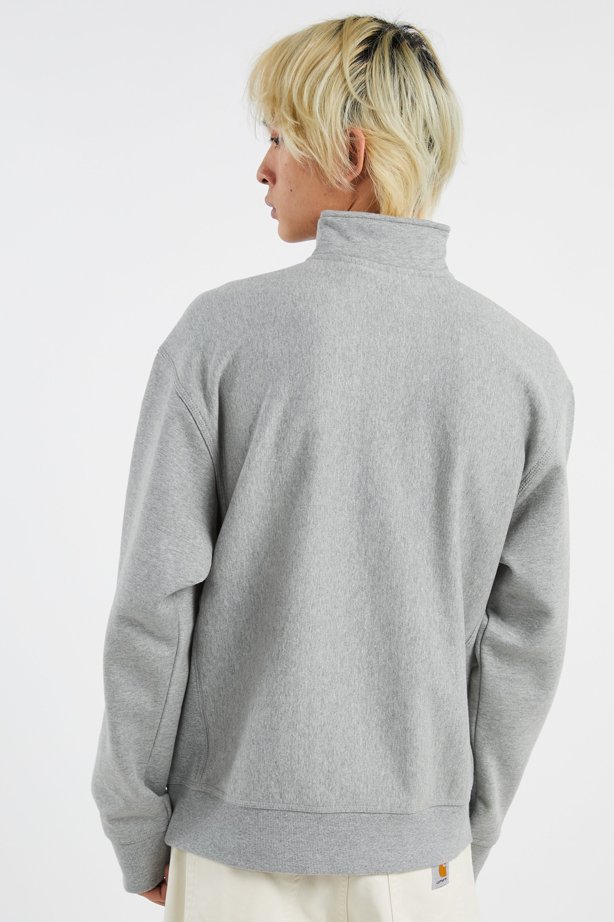 Sweat zippé half zip american script CARHARTT WIP Gris