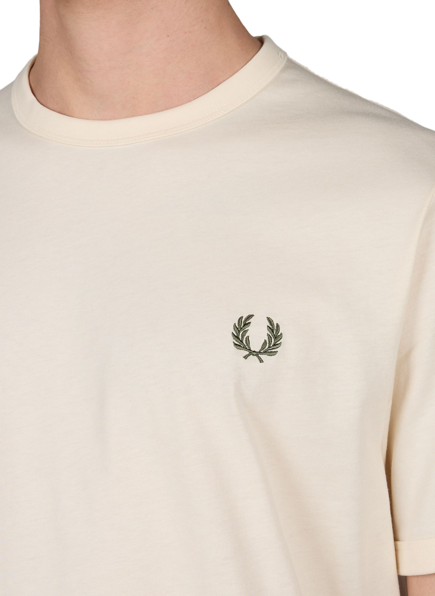 T-shirt with contrasting edges | Beige FRED PERRY Men