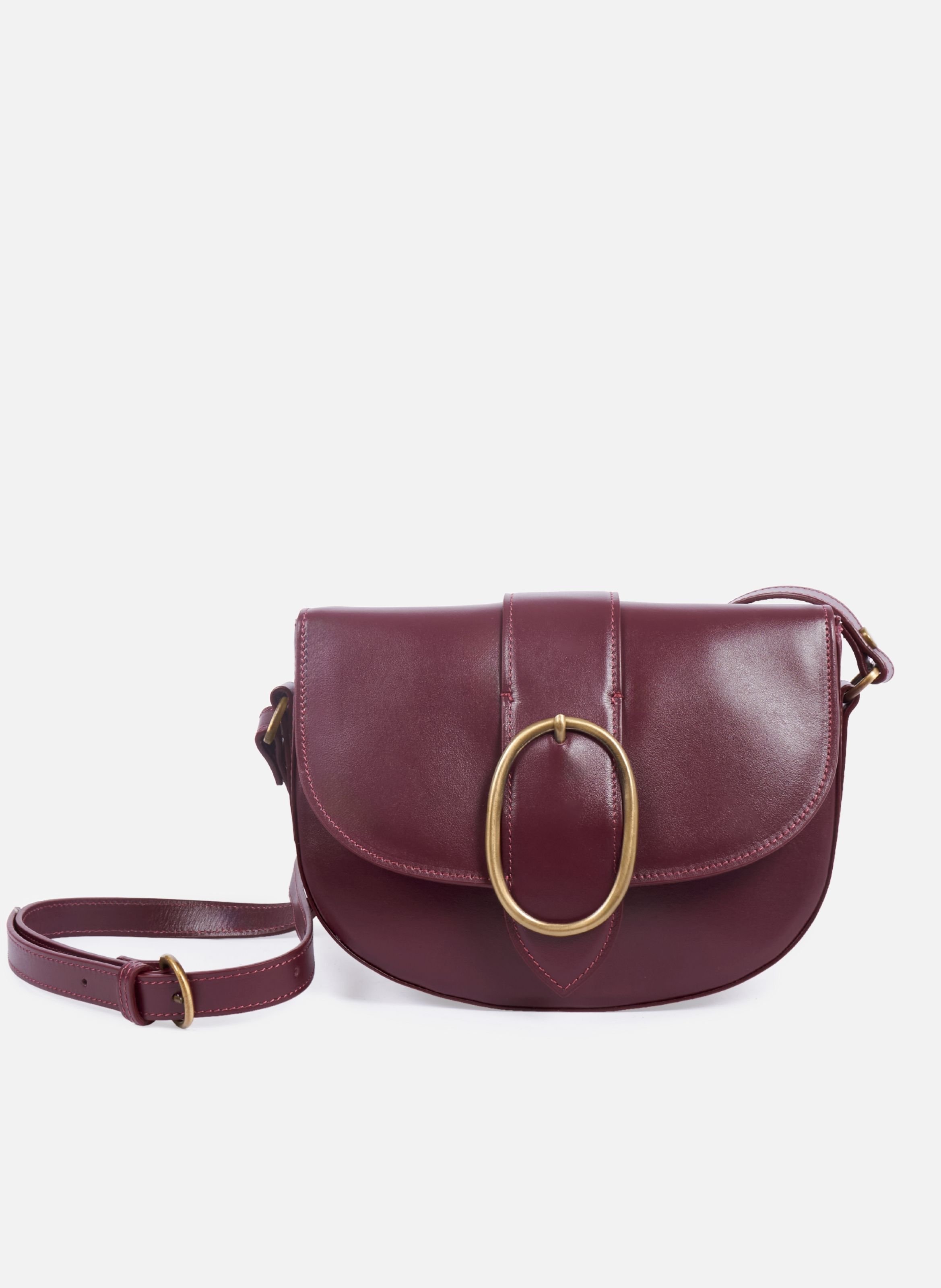 Leather buckle bag JULES & JENN Red