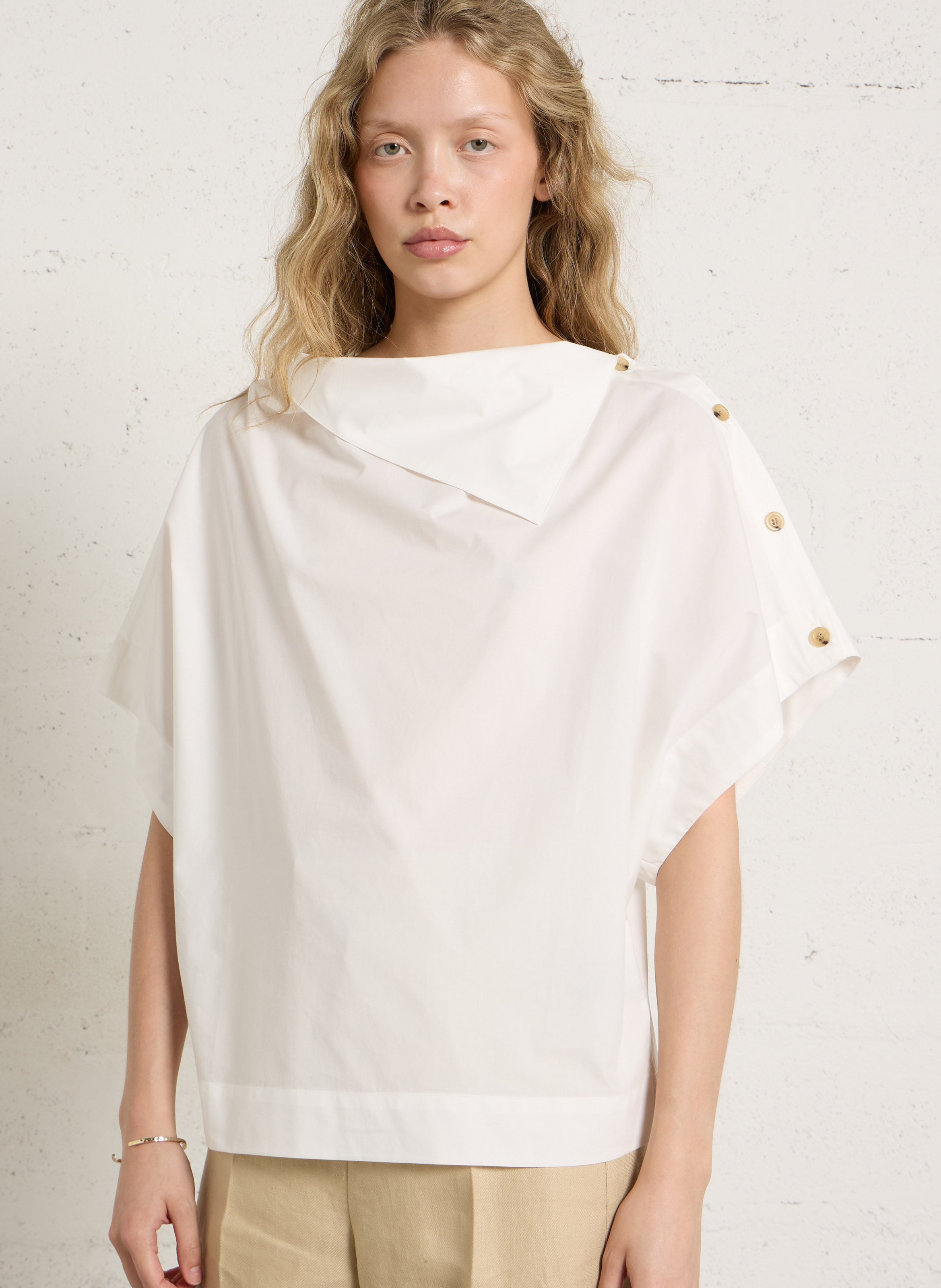 Top ample en coton bio issa SOEUR Blanc
