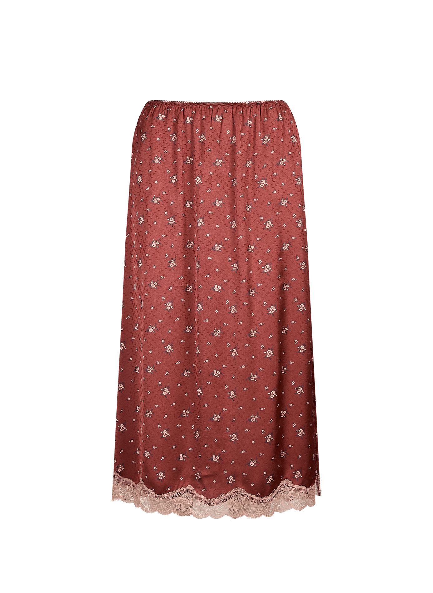 Midi rok met kanten print PETITE MENDIGOTE Oranje