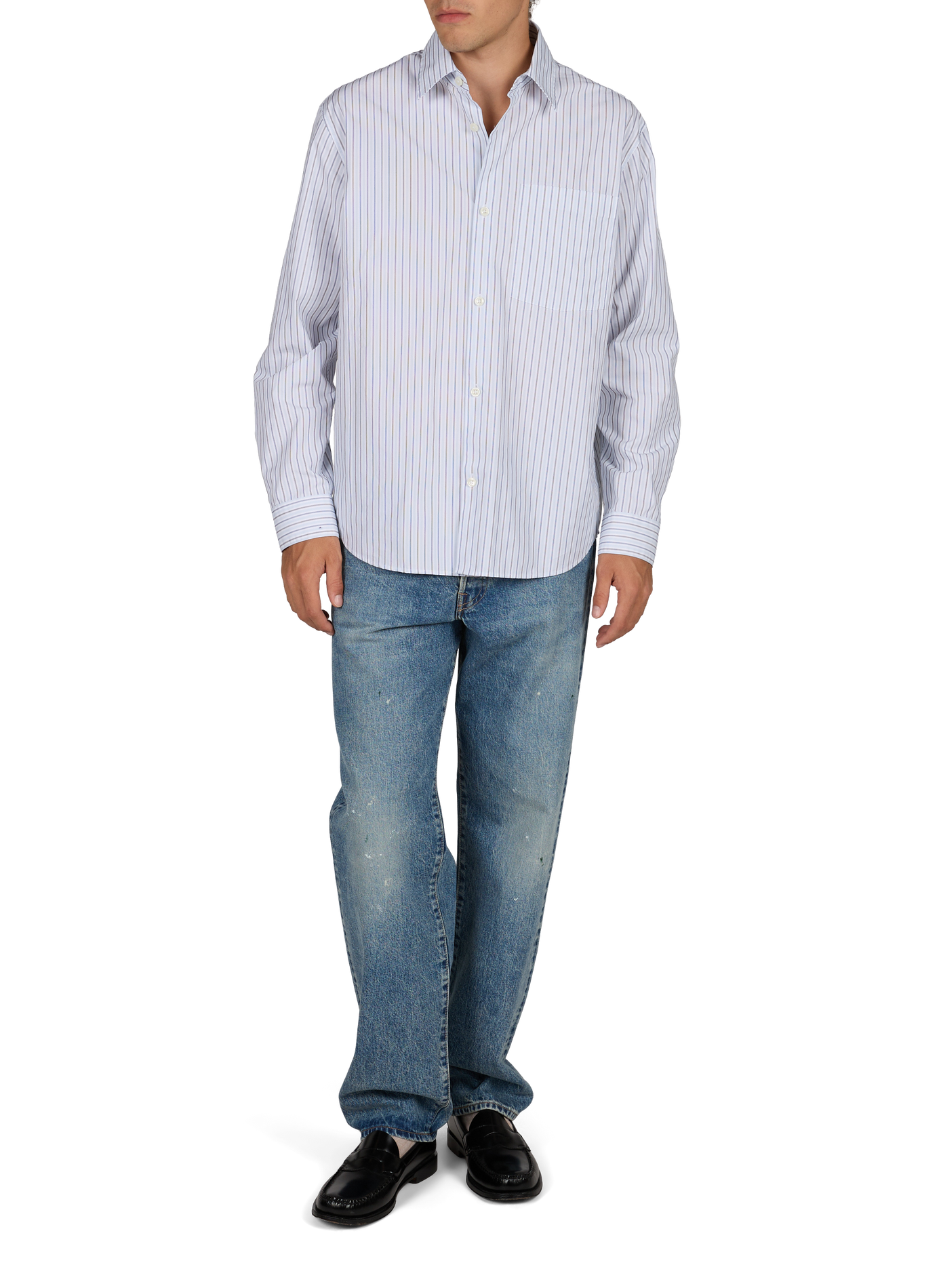 Wijde katoenen jeans EDWIN Blauw