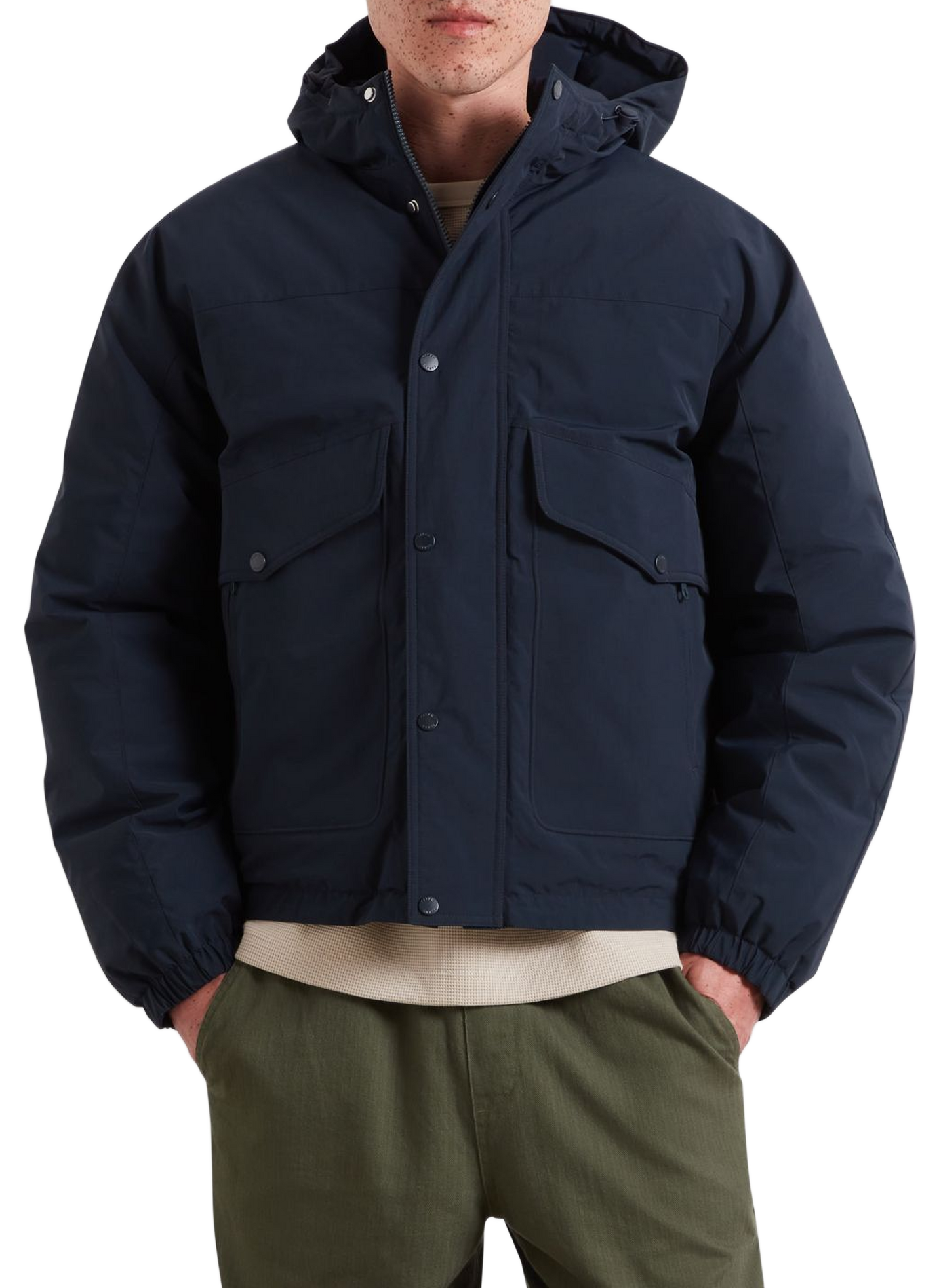 Einfarbige Kapuzenjacke FARAH Blau