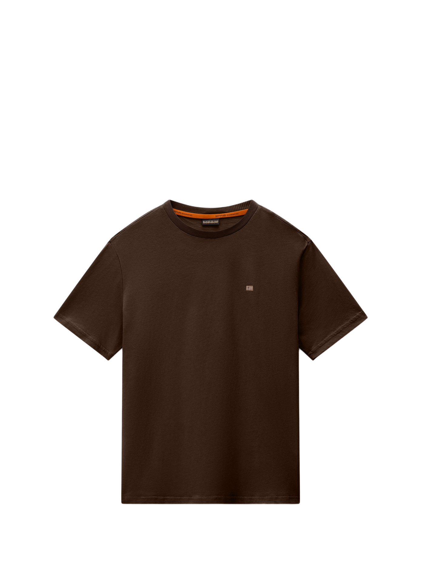 Round-neck cotton T-shirt NAPAPIJRI Brown