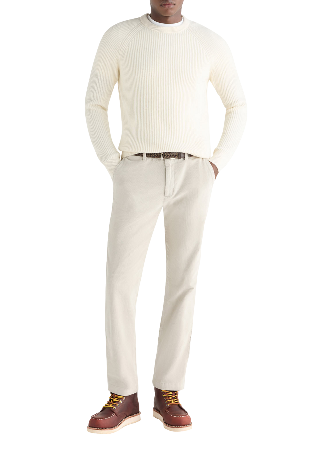 Pull droit en laine DOCKERS Blanc