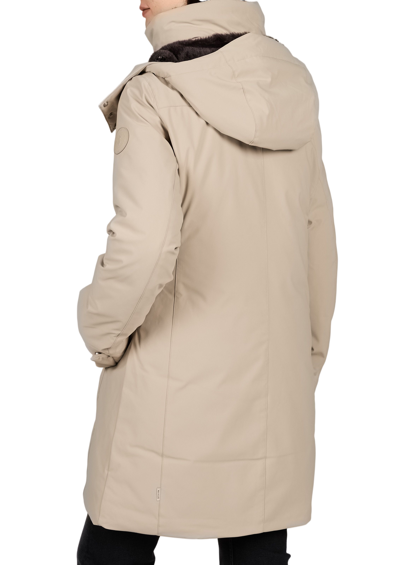 Straight hooded SAMANTAH puffer jacket SAVE THE DUCK Beige