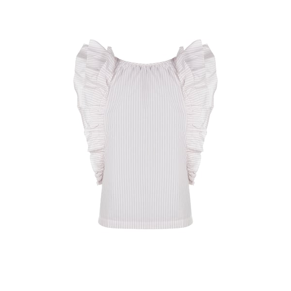 Top Agathe rayé en coton