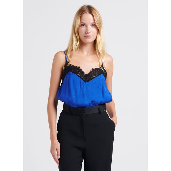 Caraco col v à motifs