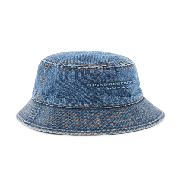 Alexander Wang Denim Bucket Hat In Blue