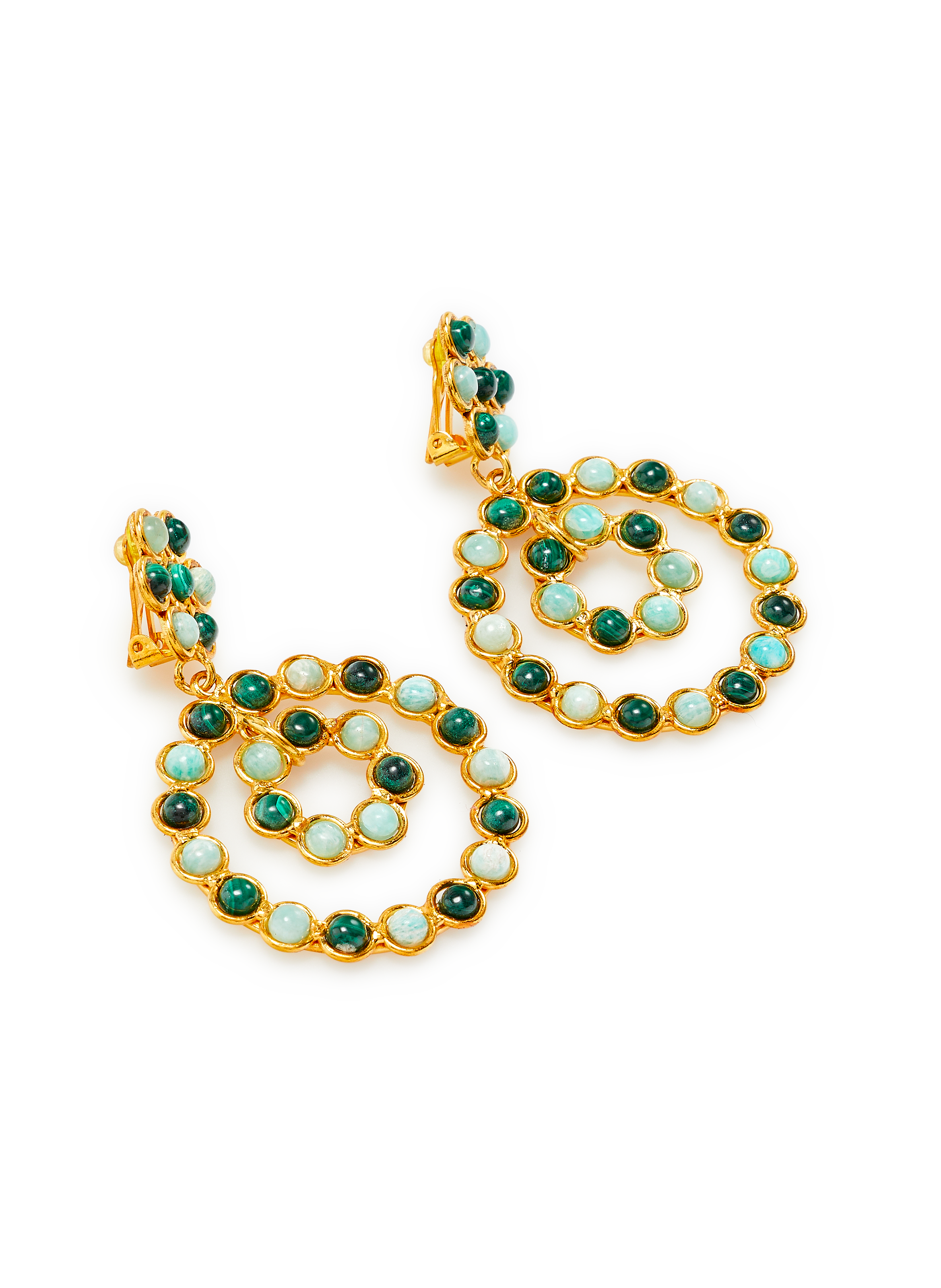 Brass earrings  SYLVIA TOLEDANO Green