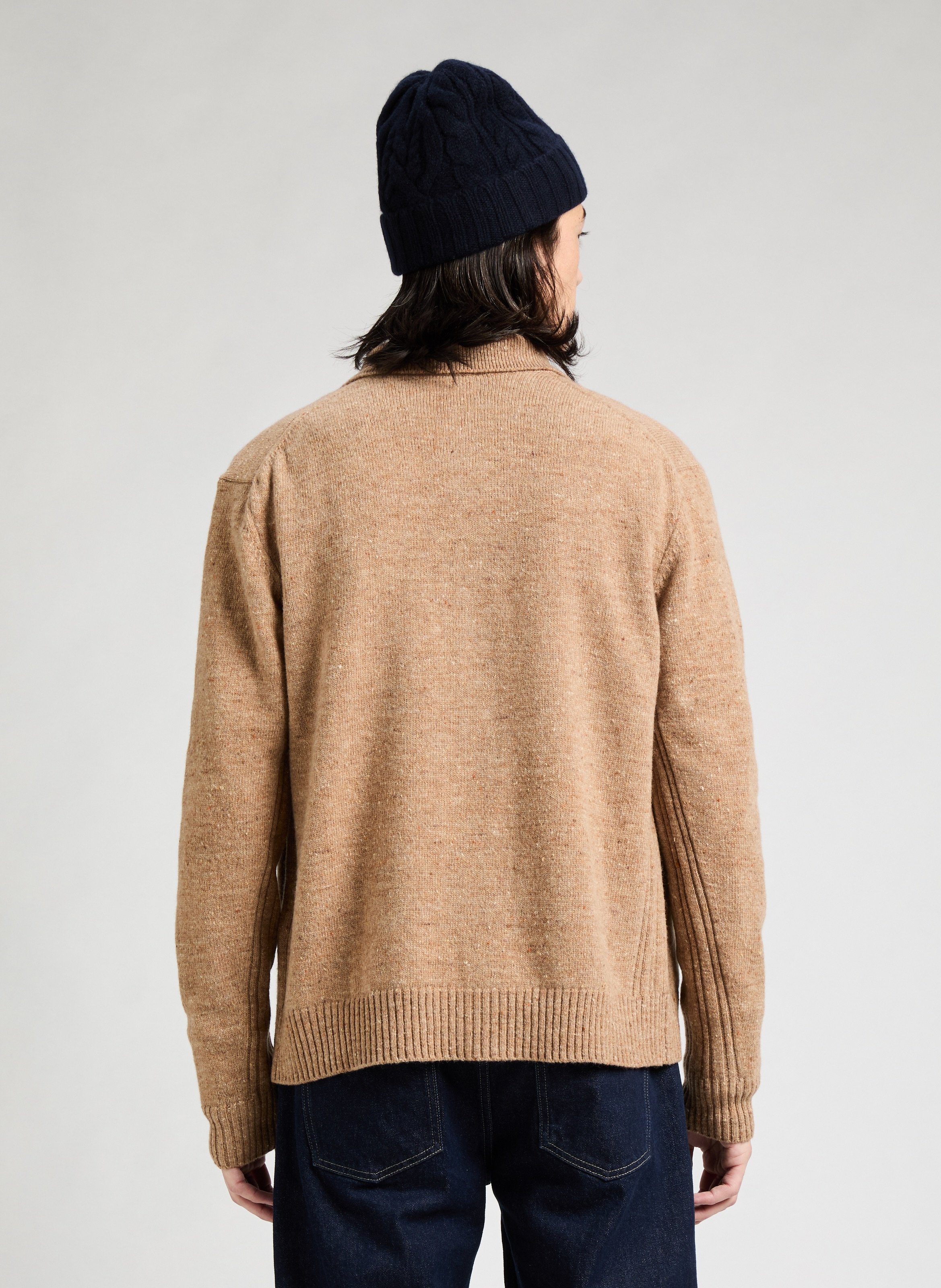 Gilet en laine Donegal HACKETT Beige