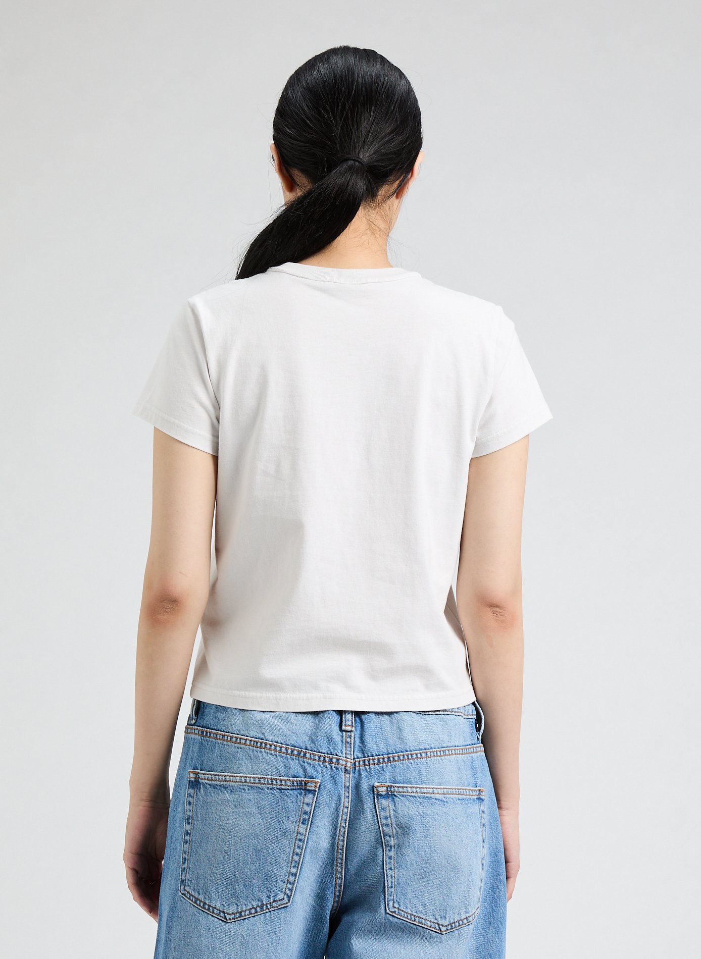 T-shirt imprimé en coton ALEXANDER WANG Blanc
