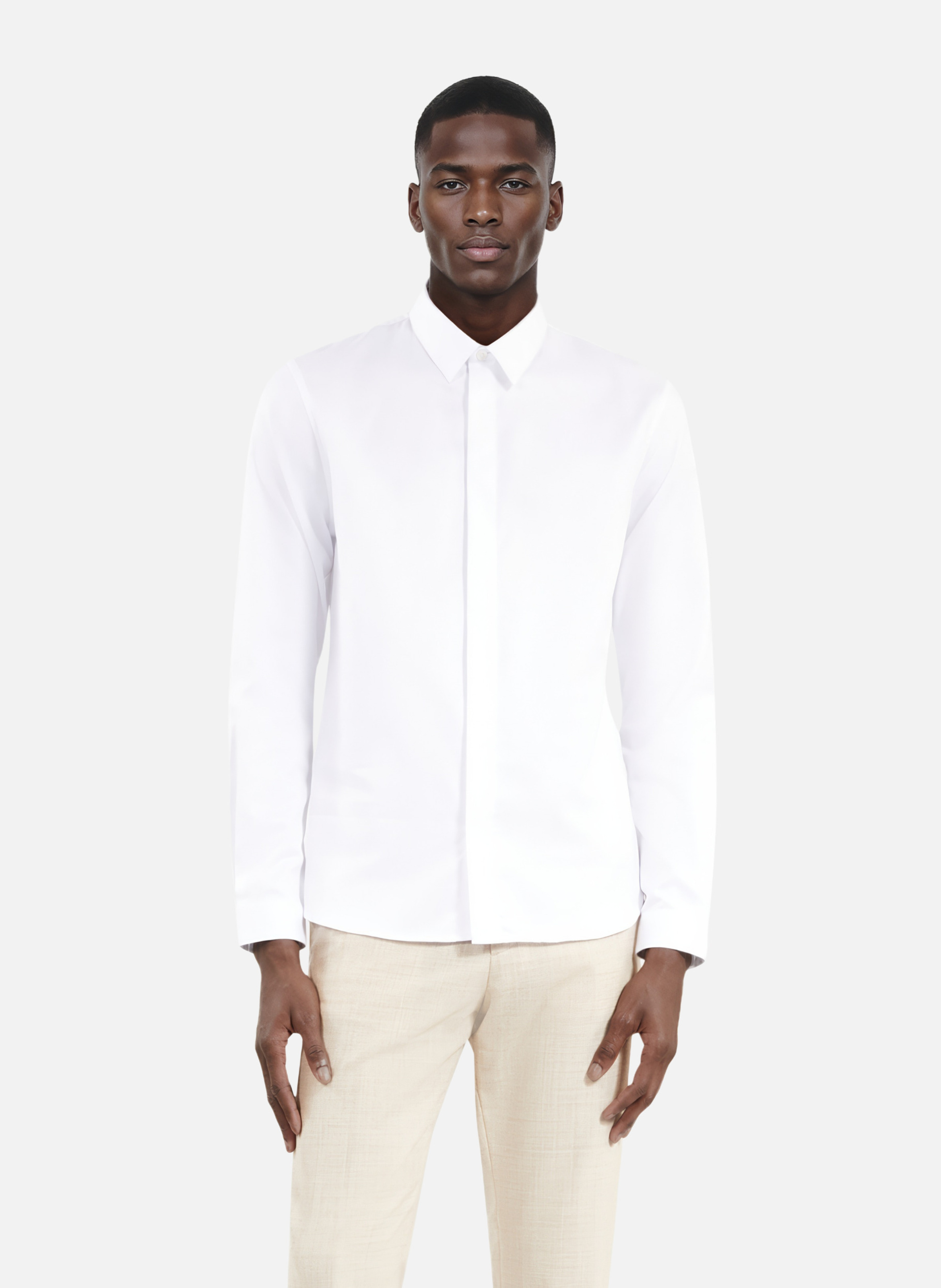 Chemise formelle coupe droite THE KOOPLES Blanc
