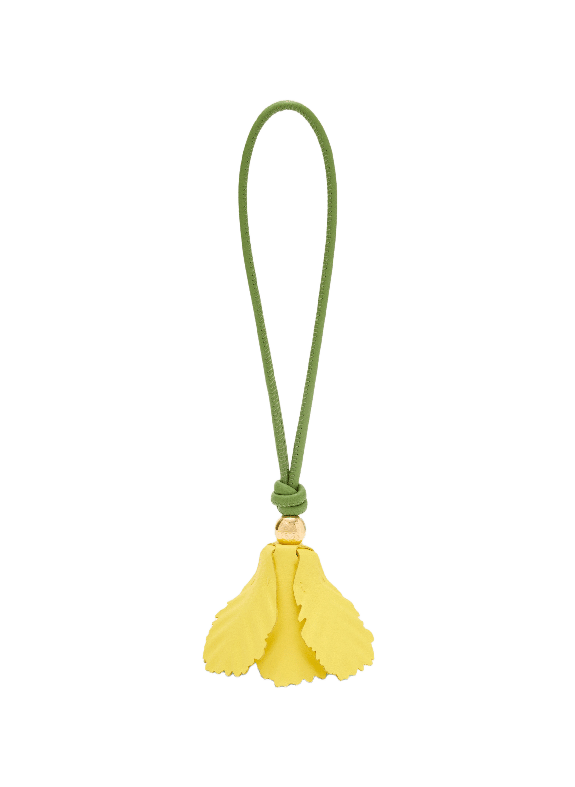 LOEWE Bag charm in calf leather Yellow