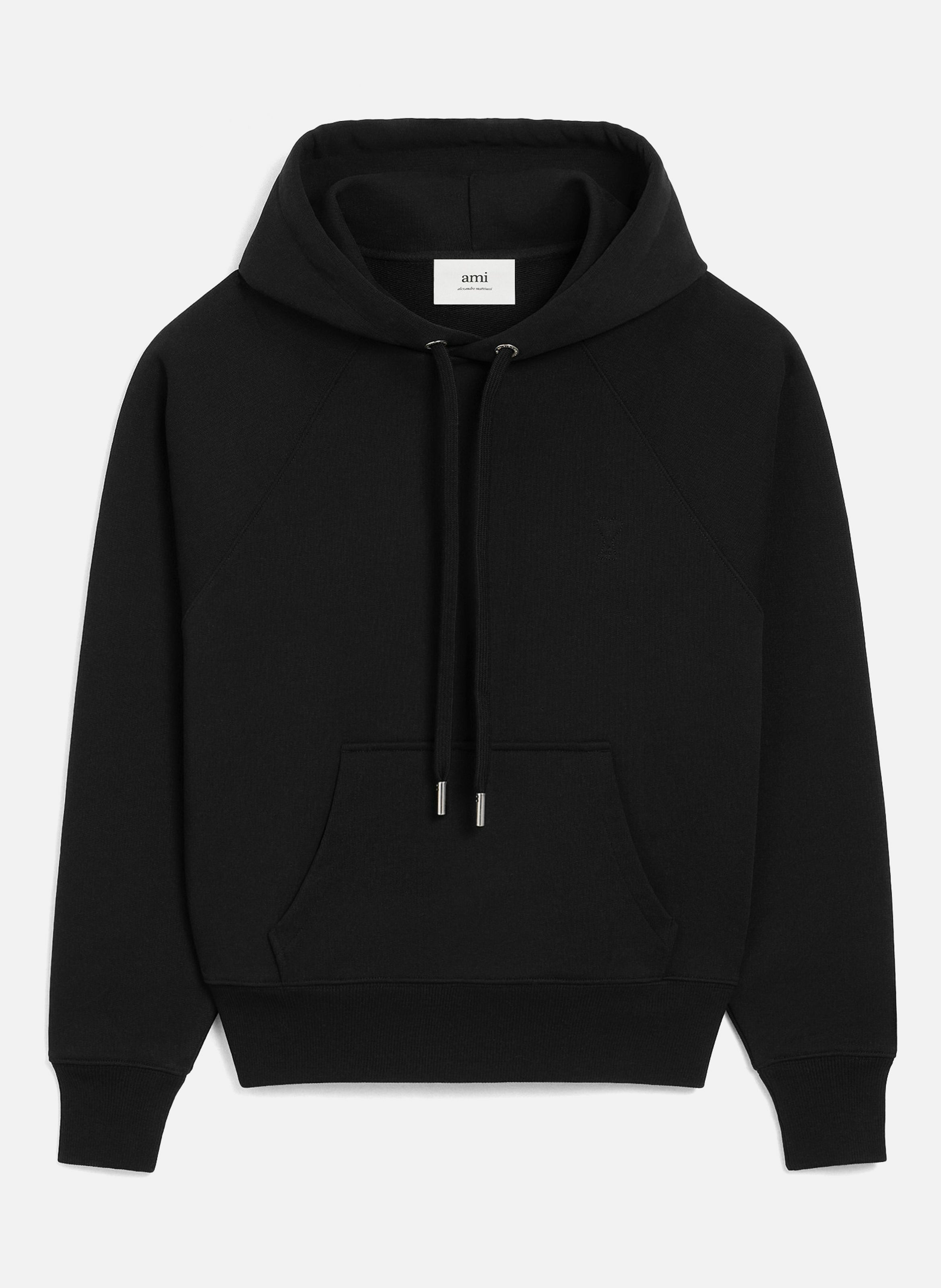 Hoodie ami de coeur en coton unisexe AMI PARIS Noir