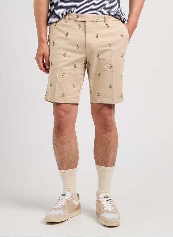 Patterned cotton shorts Beige by HACKETT HACKETT Patterned cotton shorts Beige