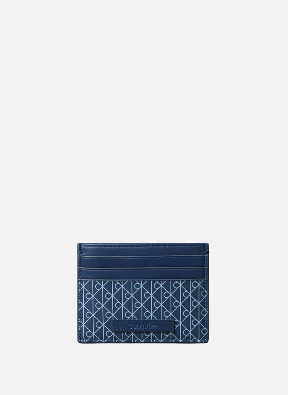 Porte-cartes imprimé monogramme Bleu by CALVIN KLEIN CALVIN KLEIN Porte-cartes imprimé monogramme Bleu