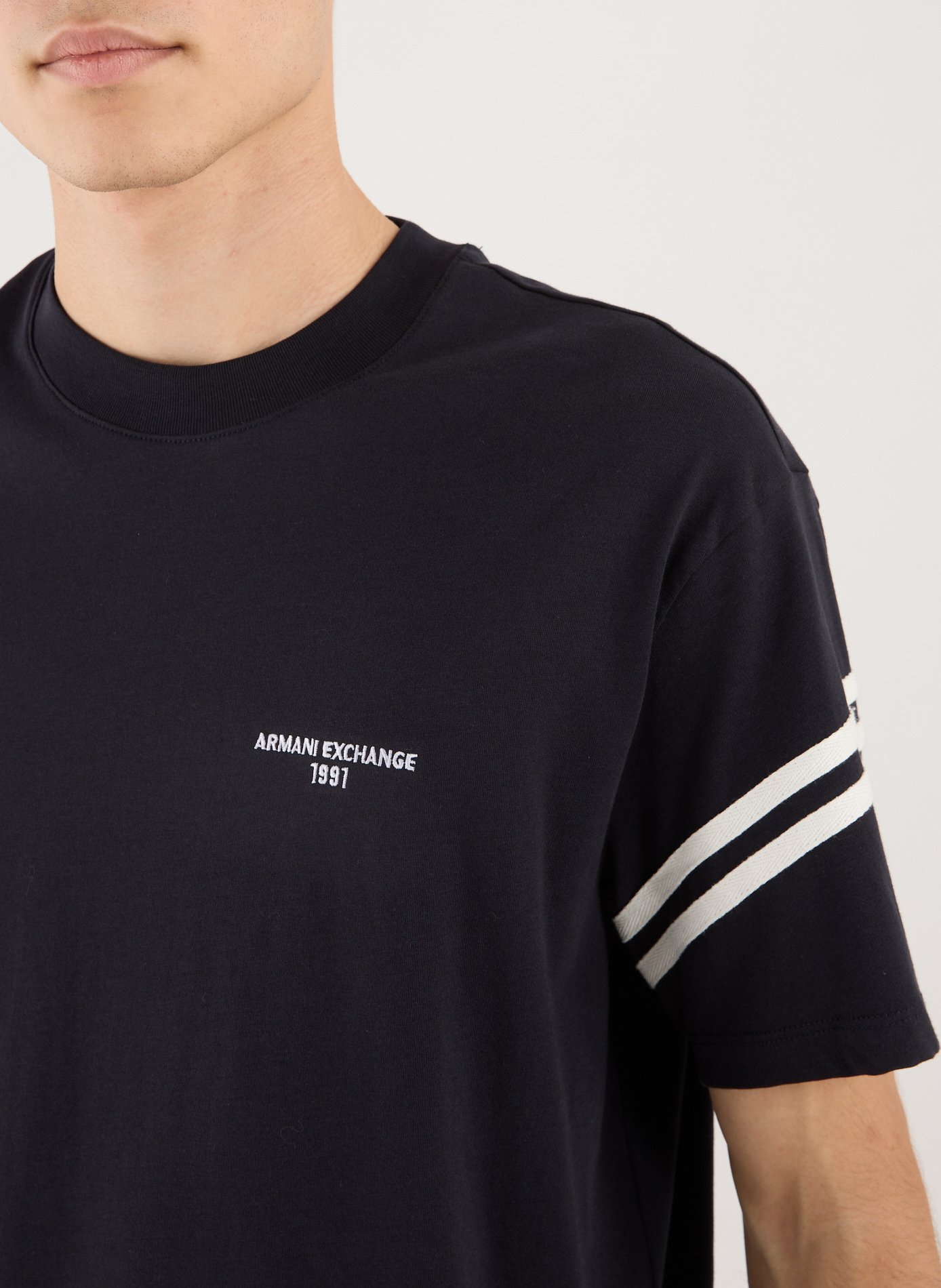 T-shirt en coton ARMANI EXCHANGE Bleu