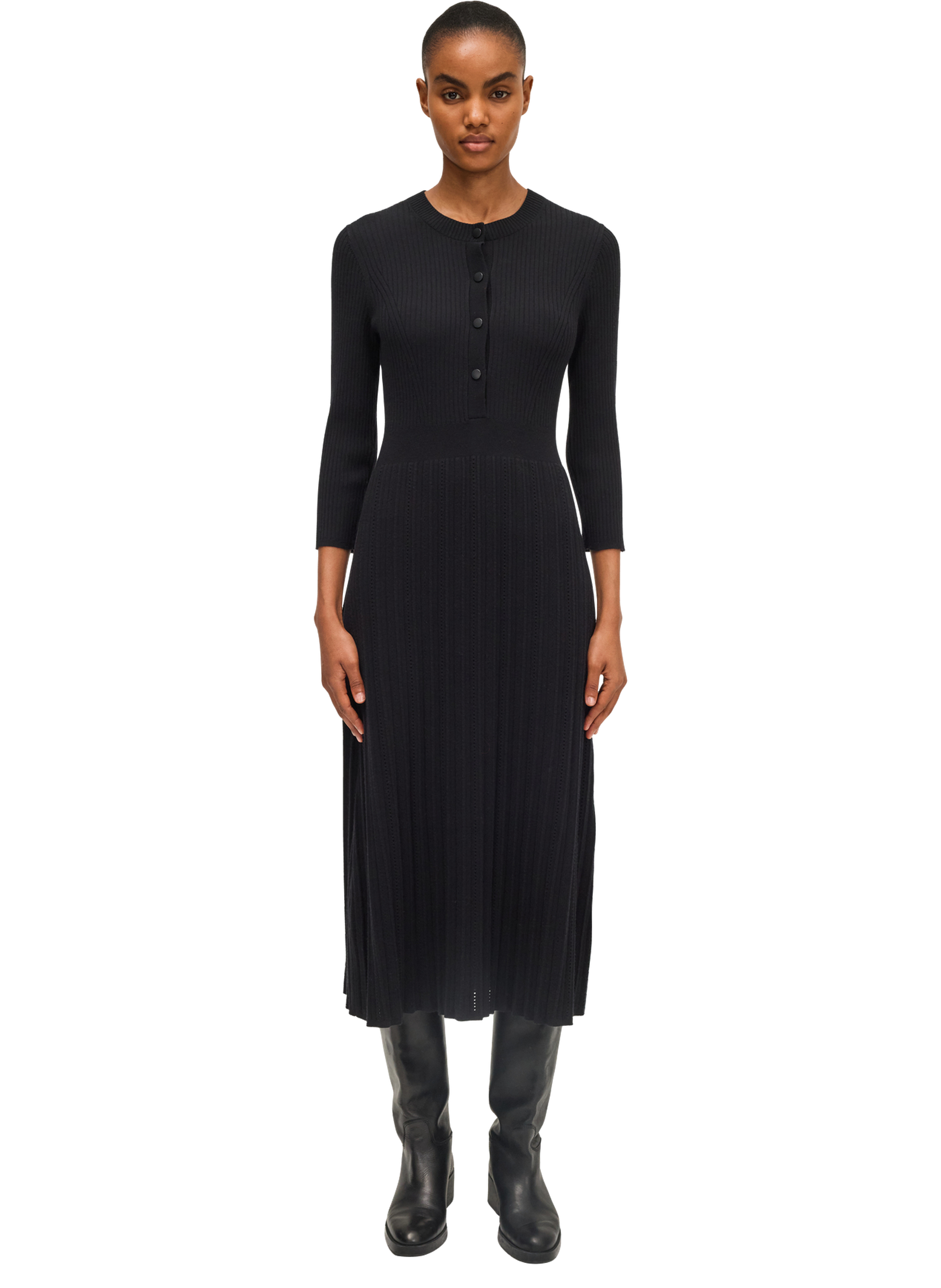 Robe longue en maille - lauria PABLO Noir