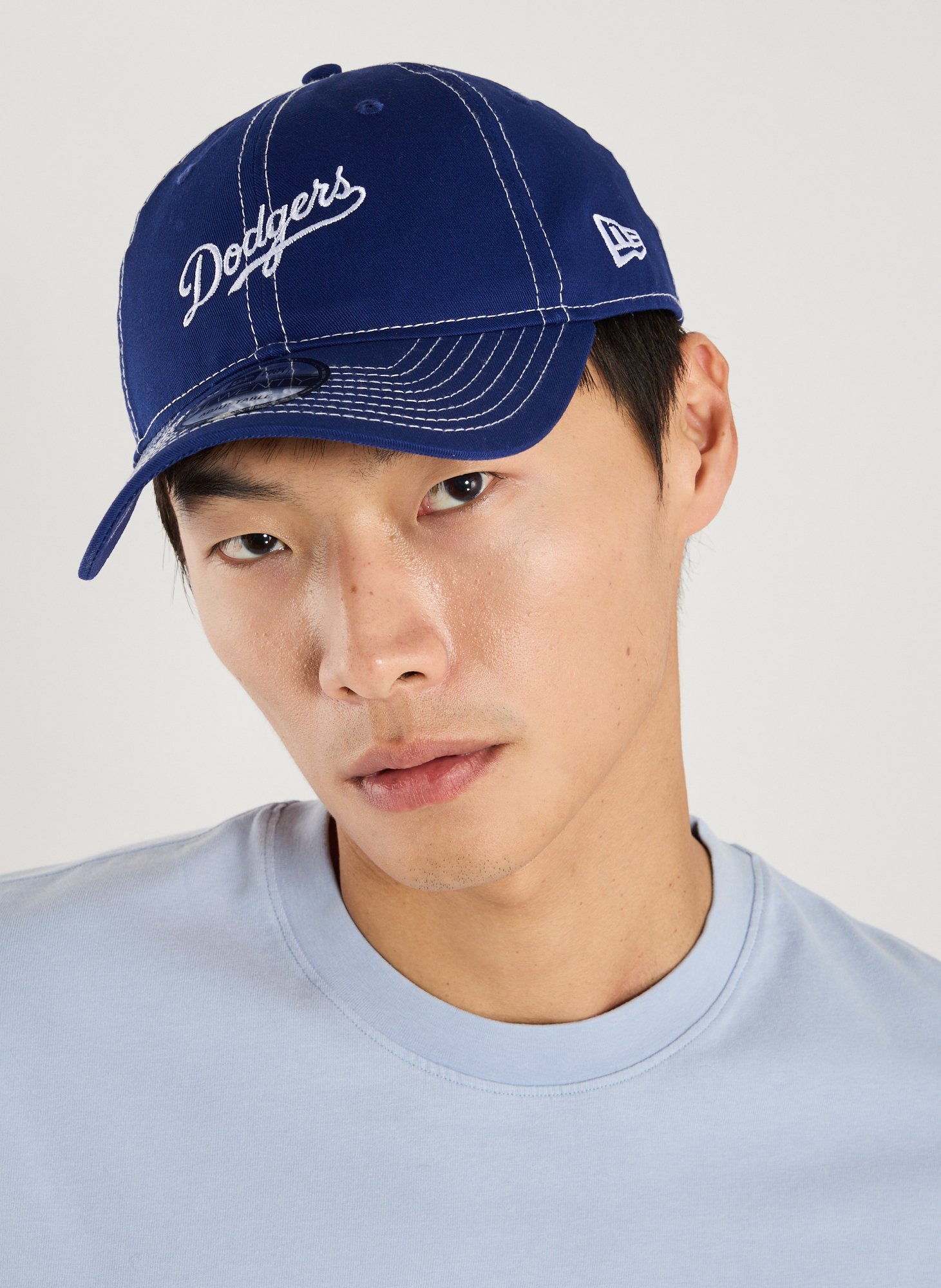 Casquette visière incurvée en coton NEW ERA Bleu