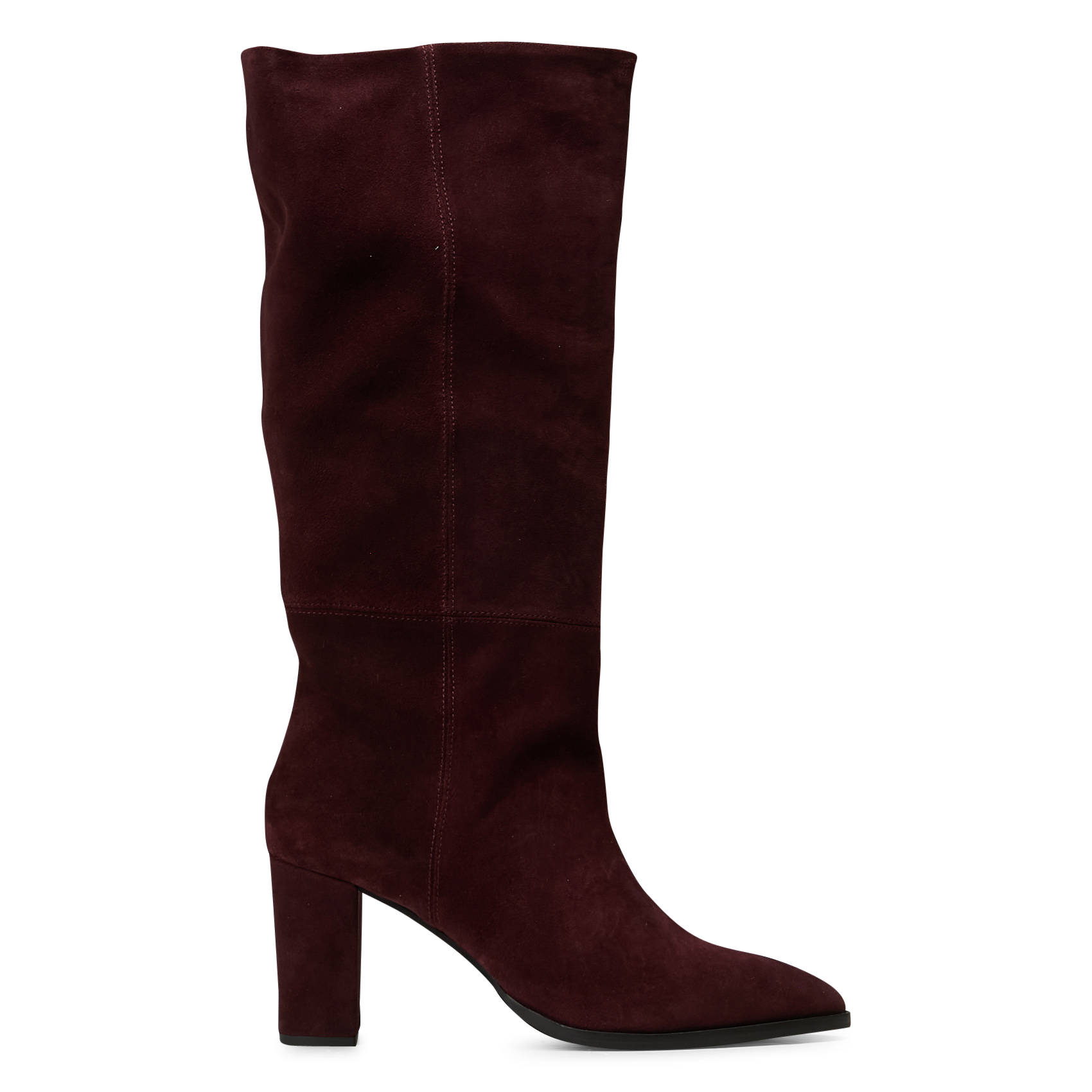 Bottes en cuir velours IKKS Rouge