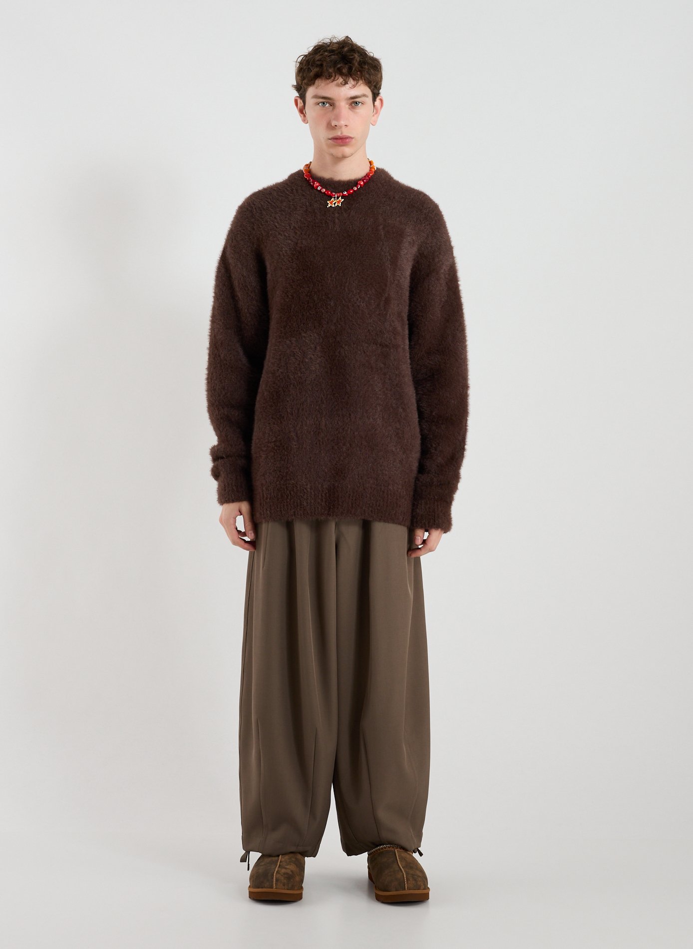 Oversized fluffy sweater MERELY MADE Brown