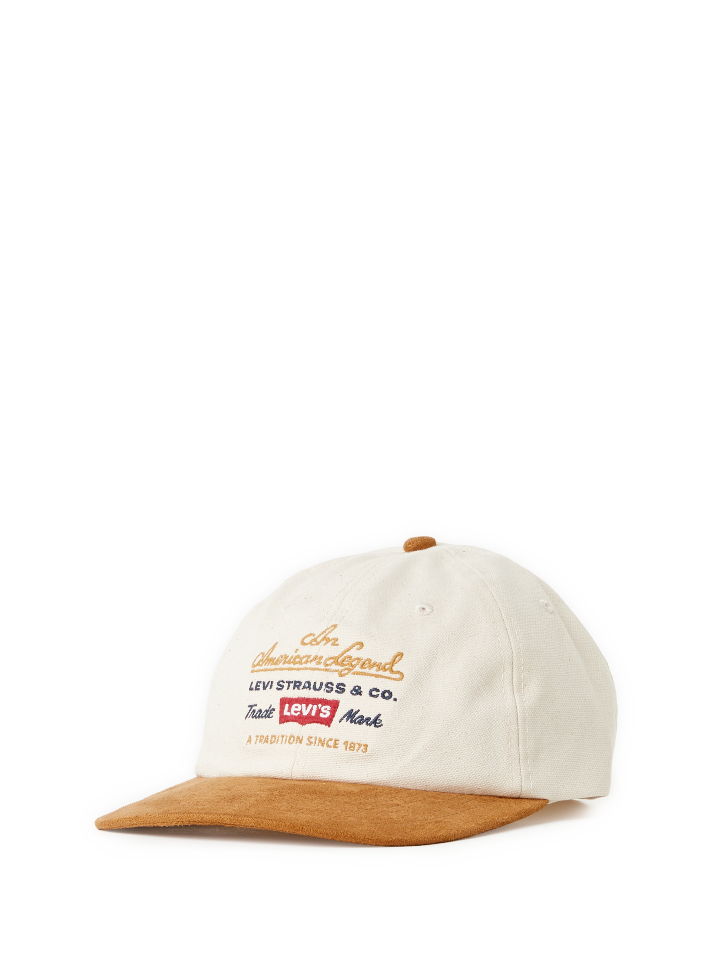 LEVIS ACCESSOIRES Embroidered cotton baseball cap Beige