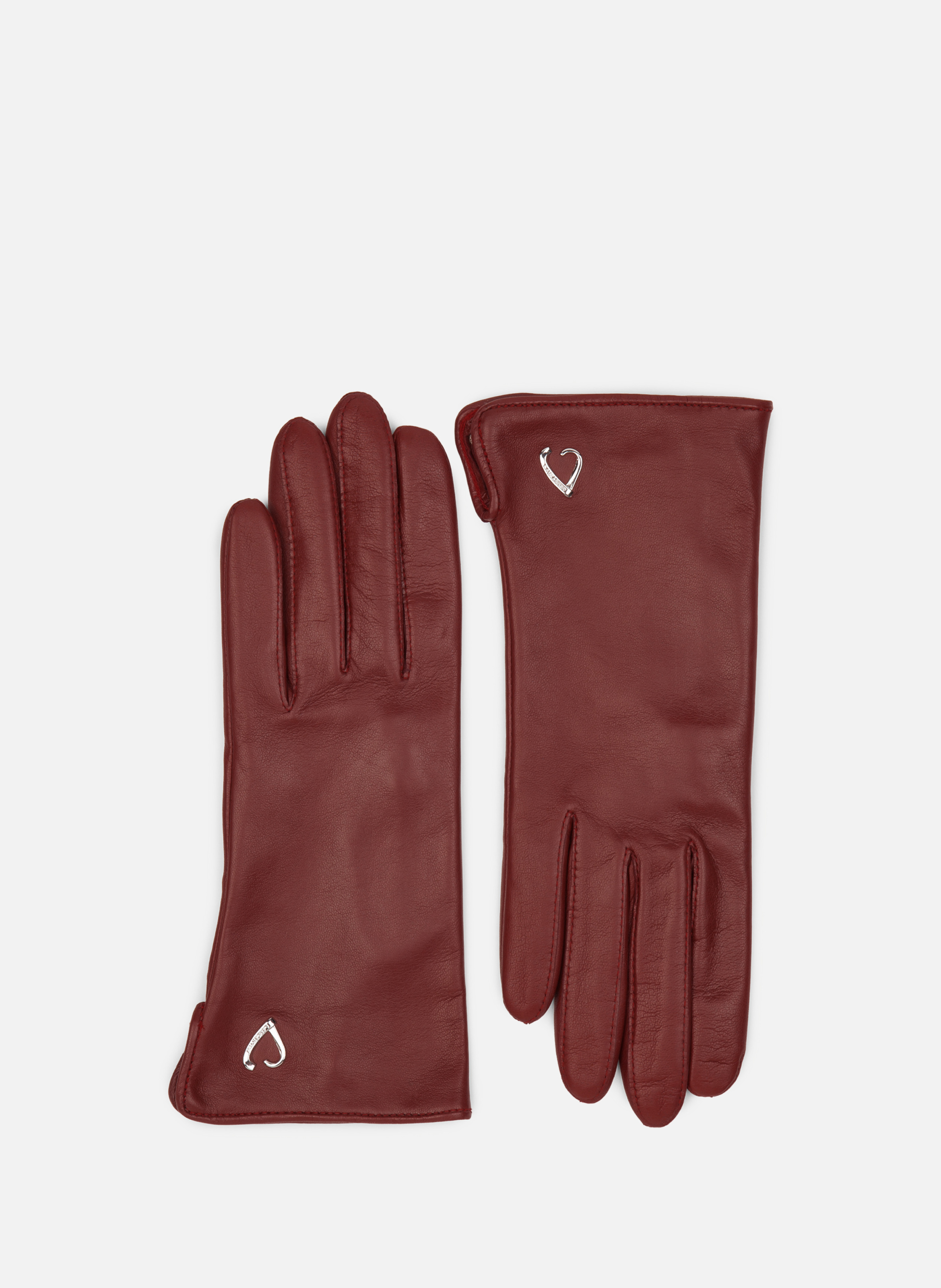 Gants en cuir d'agneau lisse LANCASTER Rouge