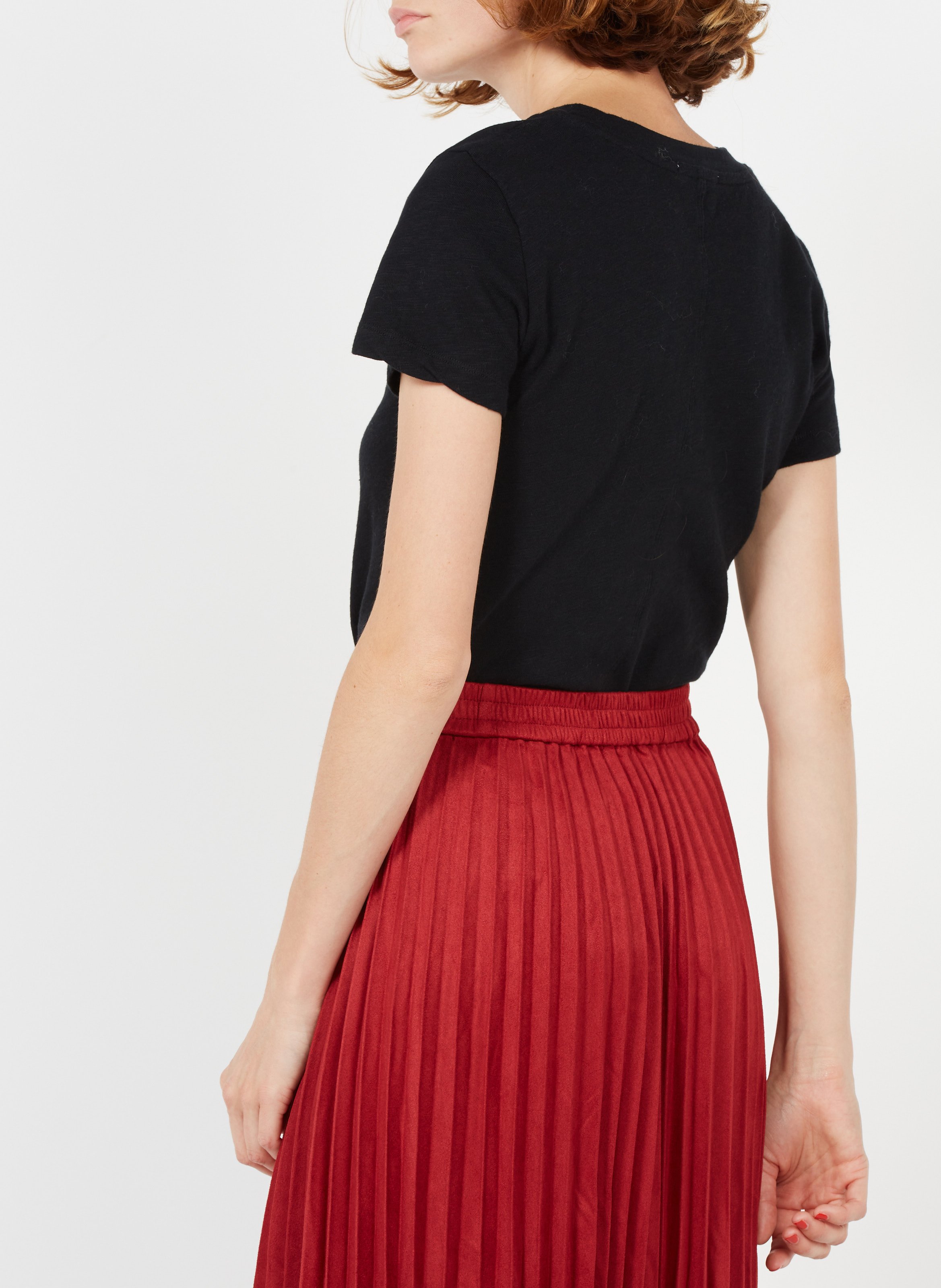 Tee-shirt col rond droit en coton sonoma AMERICAN VINTAGE Noir