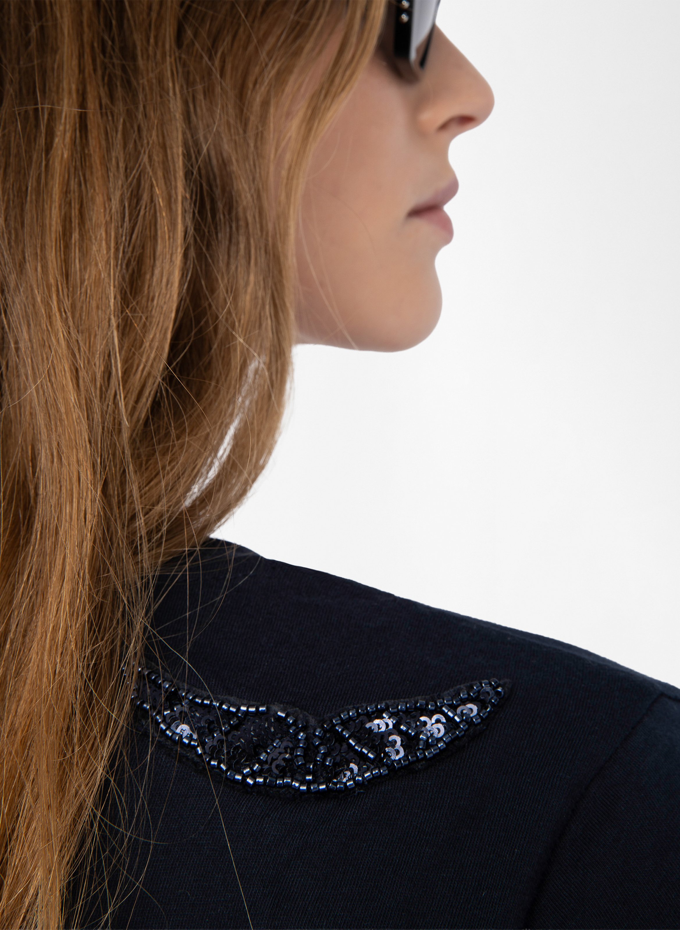 Tee-shirt droit col rond en coton alys ZADIG&VOLTAIRE Bleu