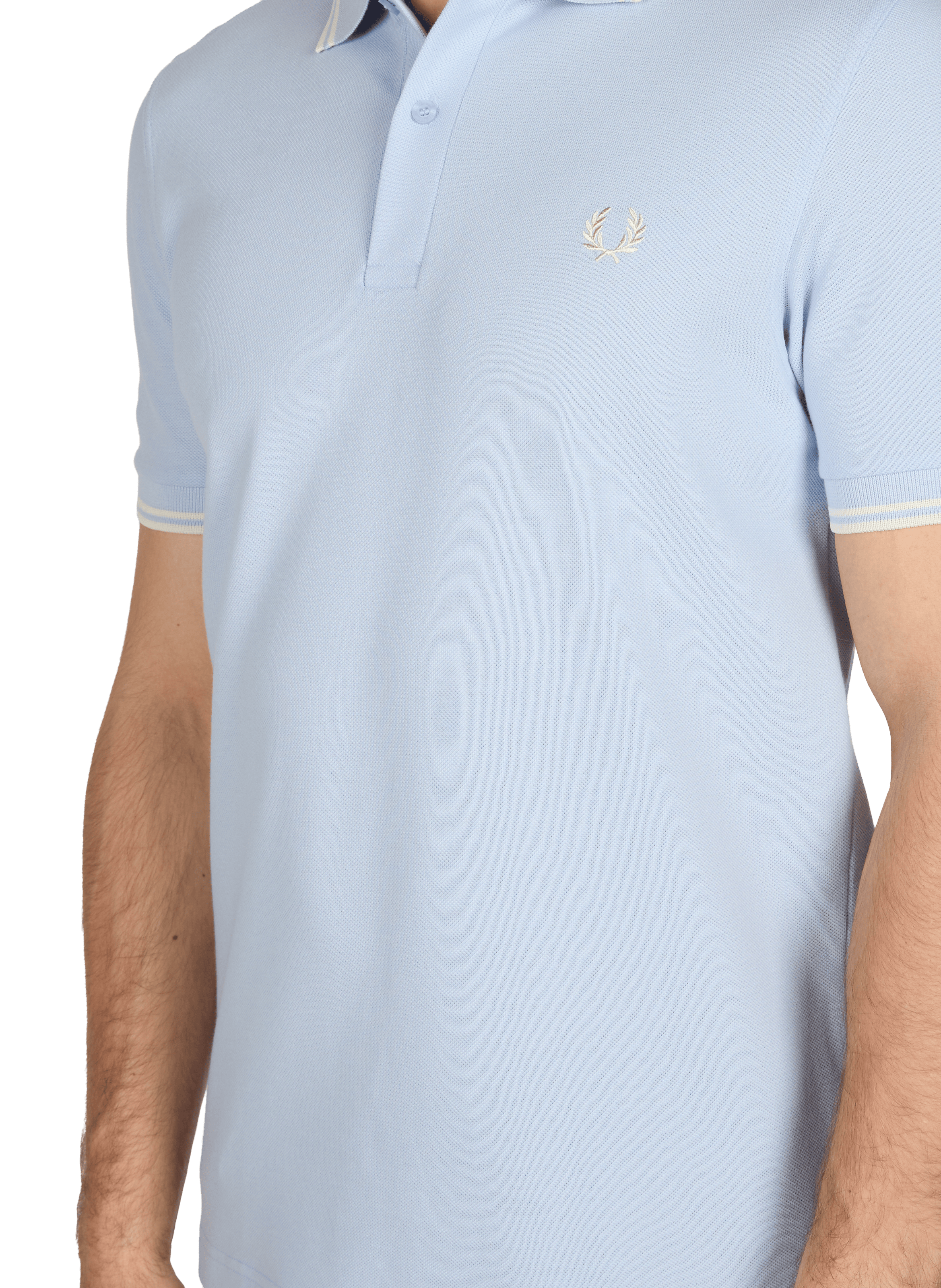 Polo à manches courtes en coton FRED PERRY Bleu