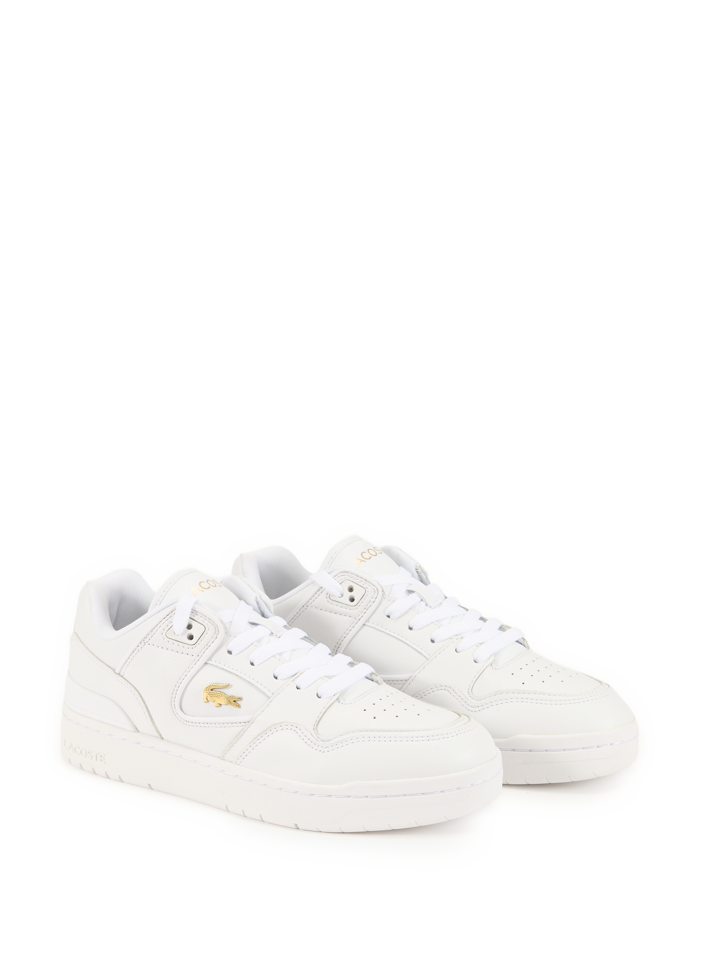 Baskets Courtcage en cuir LACOSTE Blanc