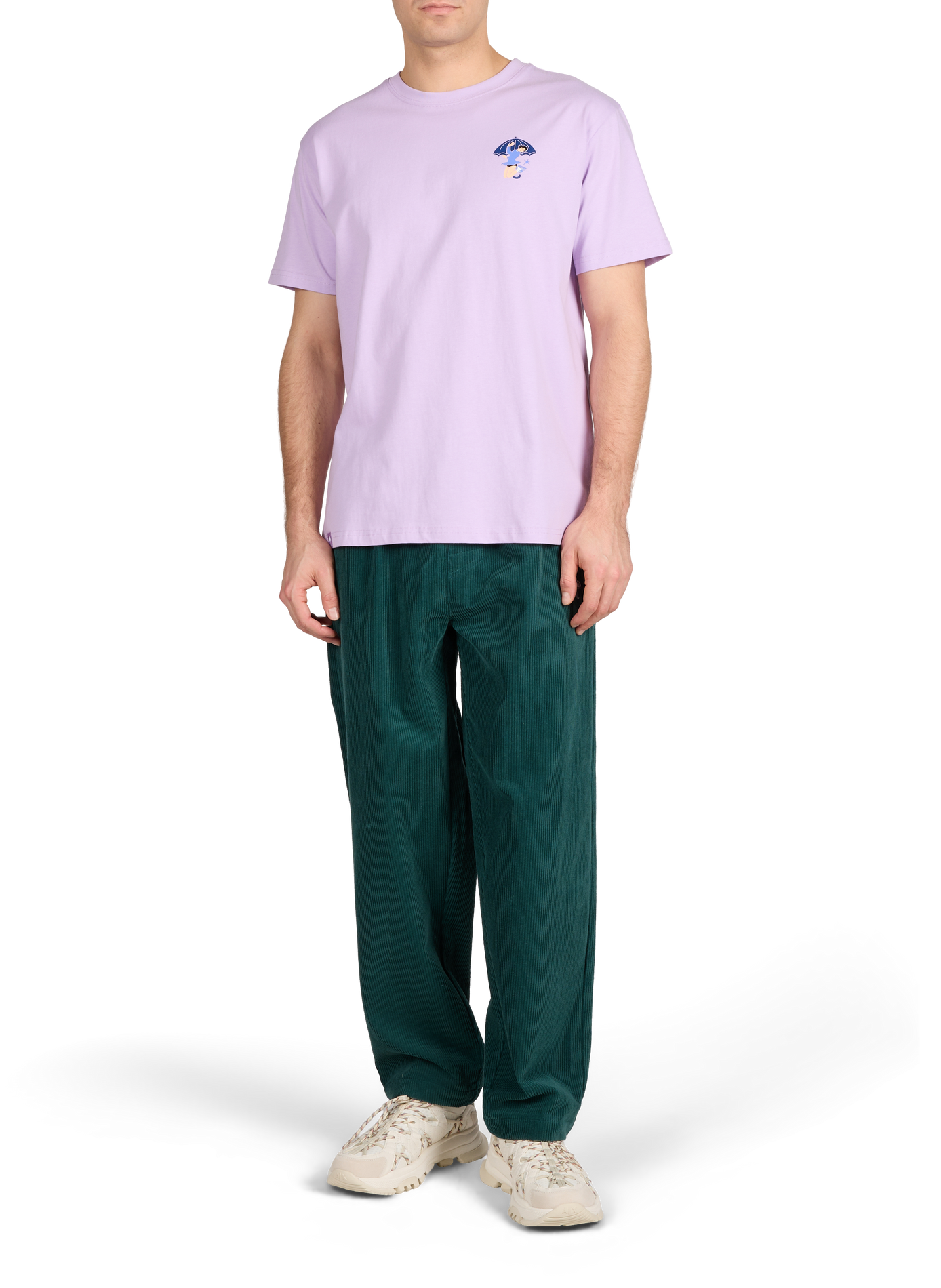 Pantalon ample velours côtelé en coton HELAS CAPS Vert