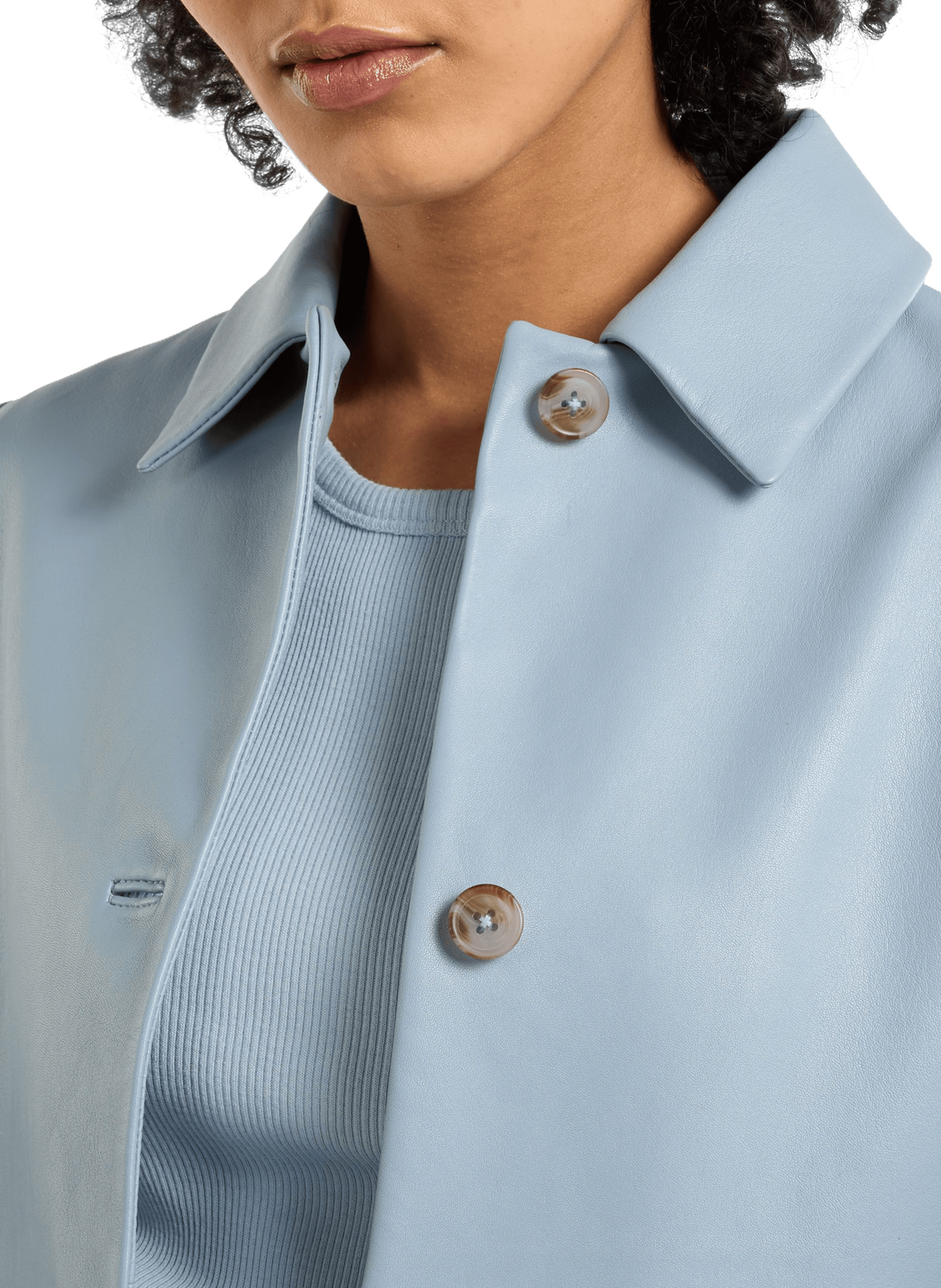 Veste courte Awom en cuir  SAISON 1865 Bleu