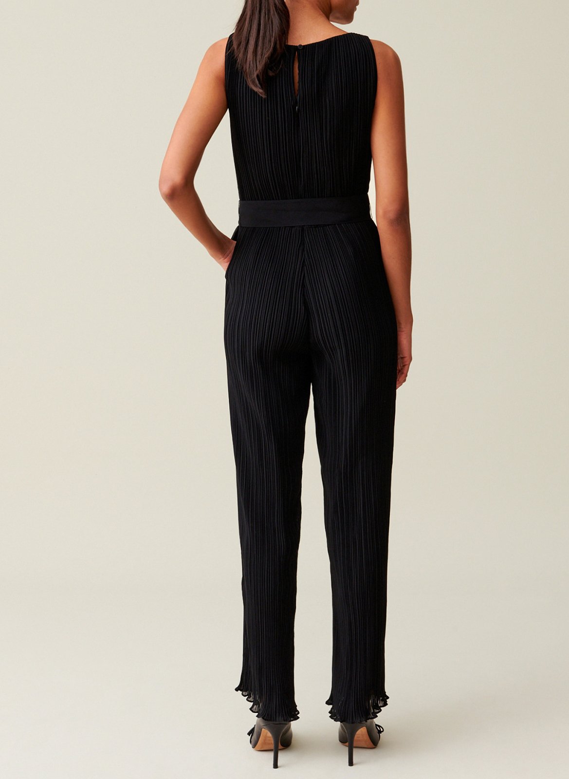 Combinaison plissée col bateau CLAUDIE PIERLOT Noir