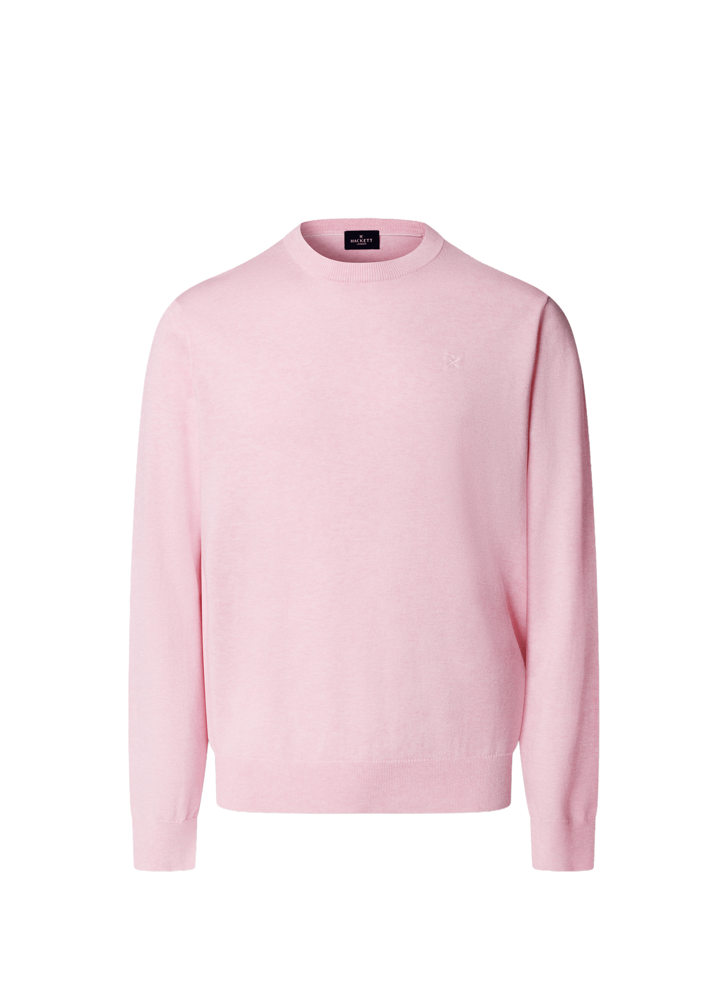 Round neck sweater in cotton and silk HACKETT Pink