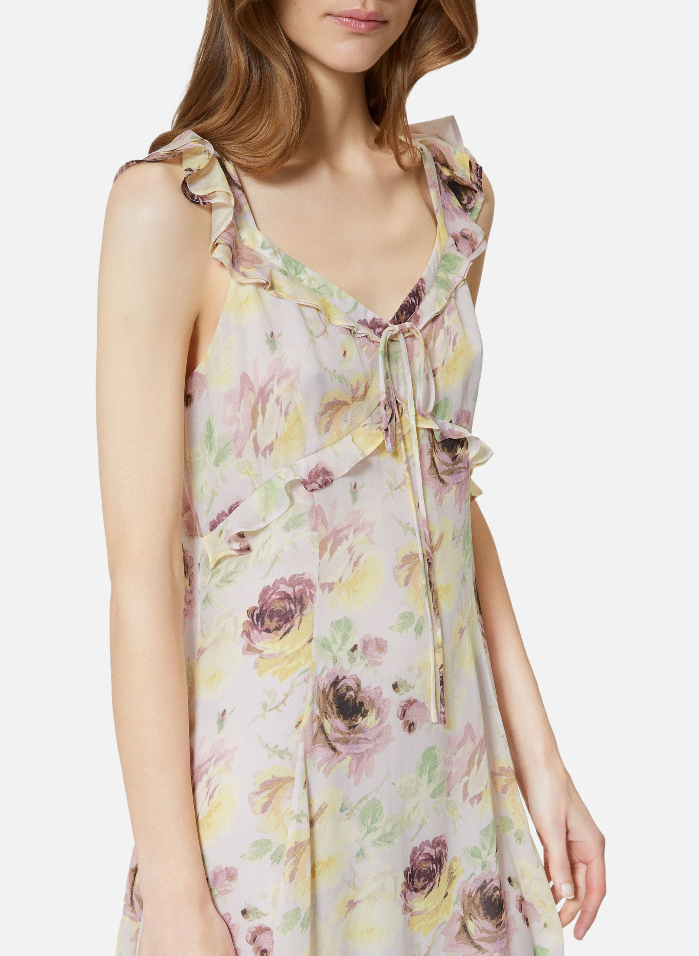 Robe longue volantée imprimé THE KOOPLES Rose