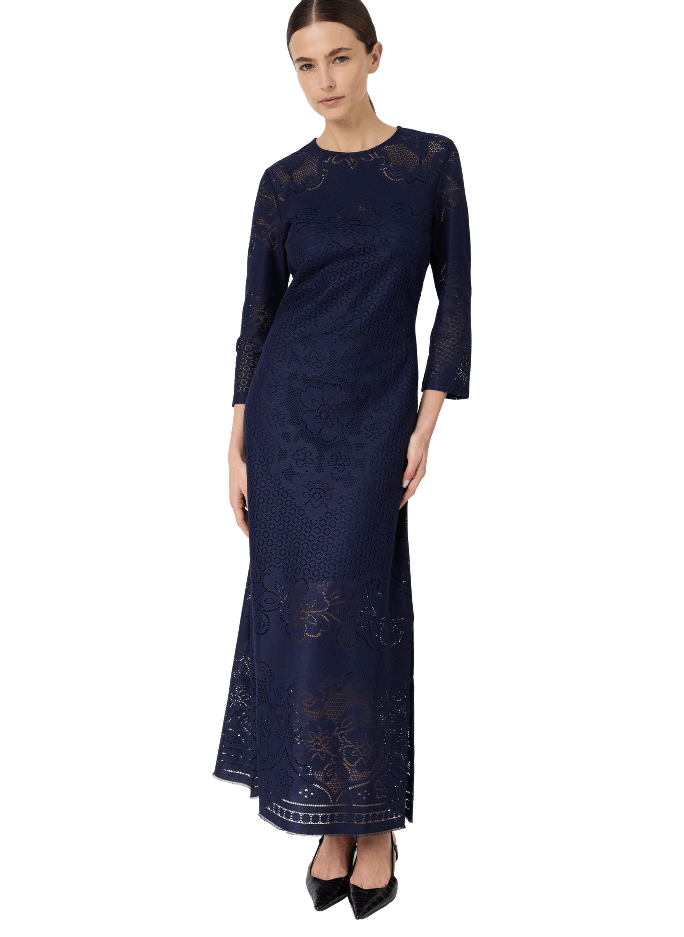 Robe longue en dentelle - riyane GERARD DAREL Bleu