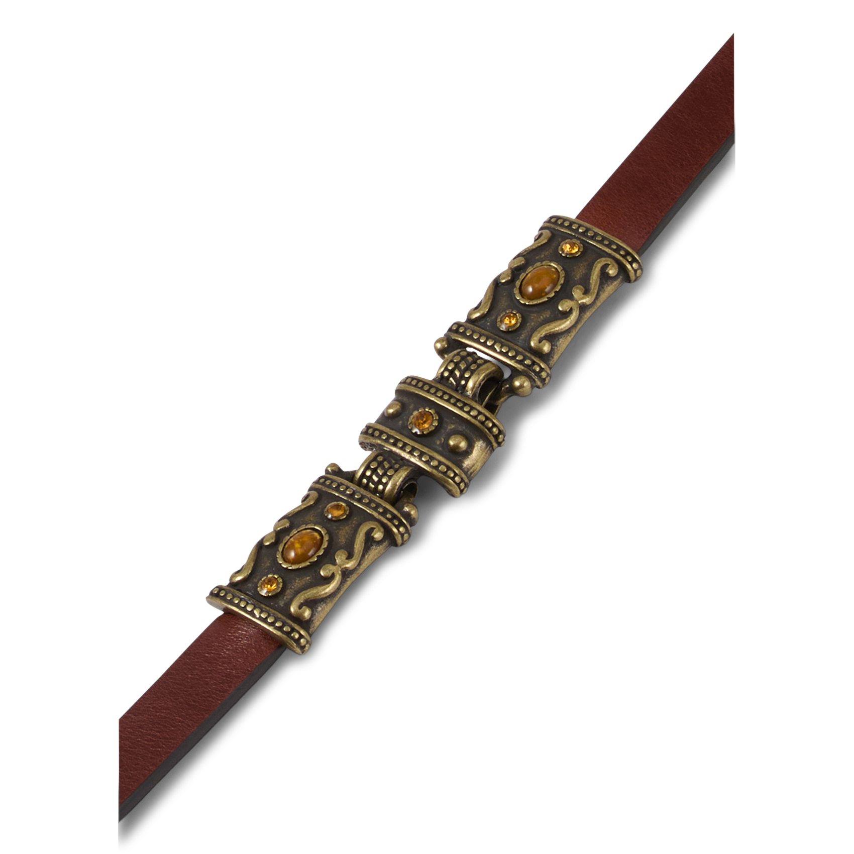 Ceinture en cuir bara BA&SH Marron