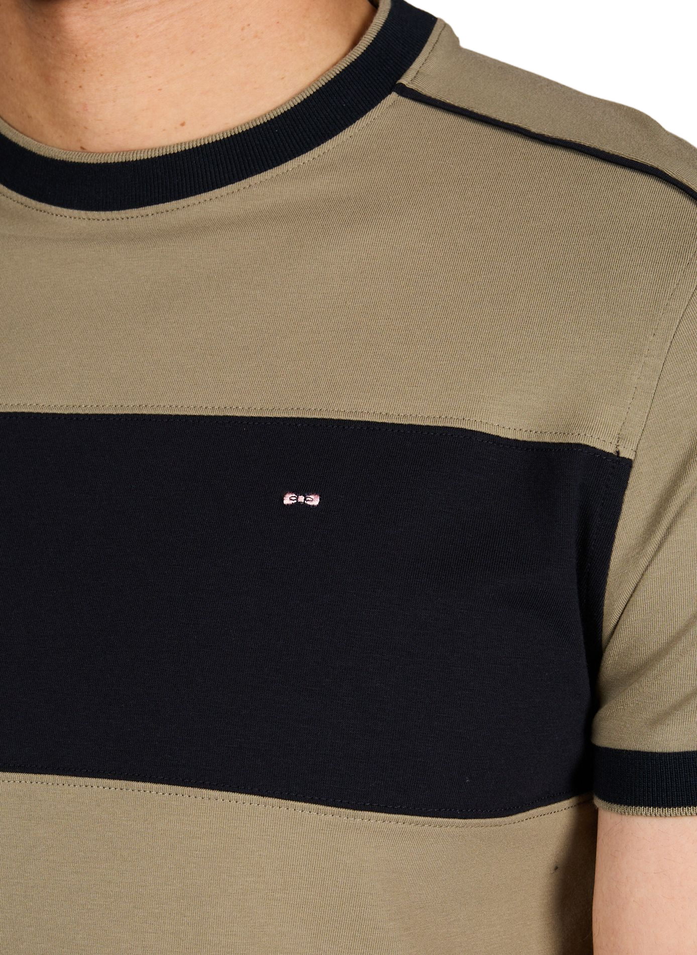 Straight logo t-shirt in blended cotton EDEN PARK Beige