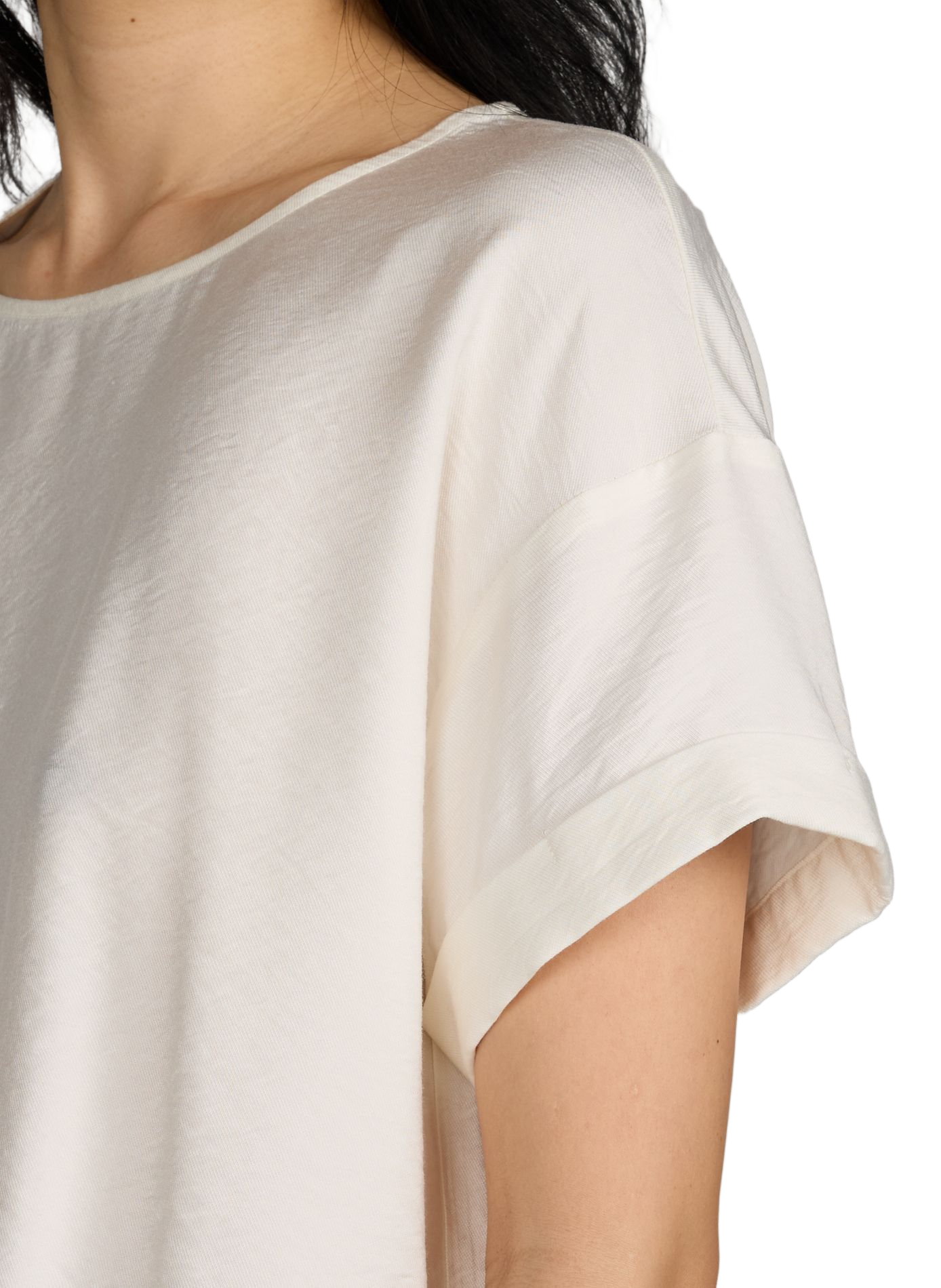 Oversized Short-Sleeve Solid T-Shirt MSCH Beige