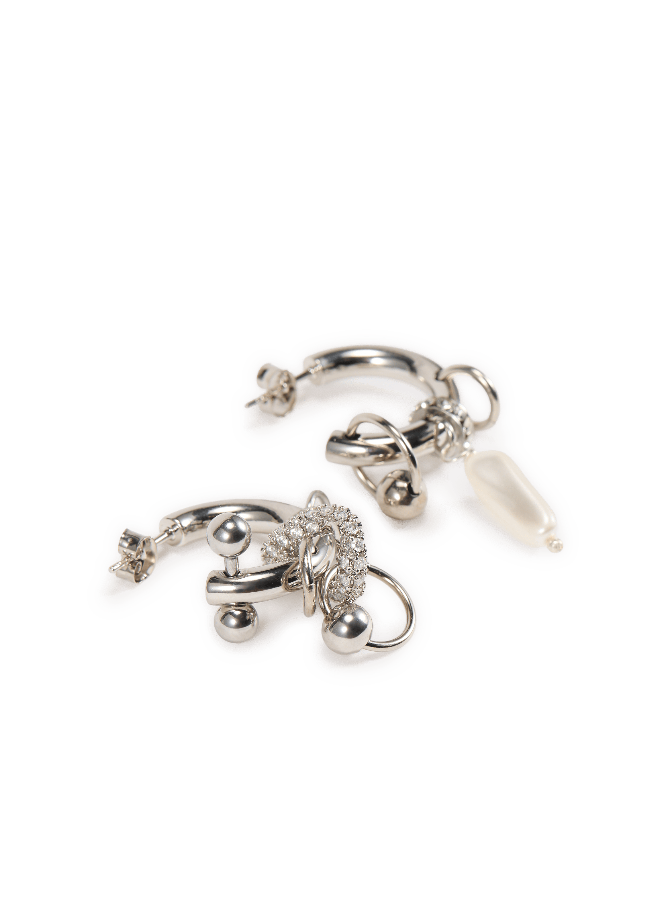 Boucles d'oreilles Danielle en laiton JUSTINE CLENQUET Argent