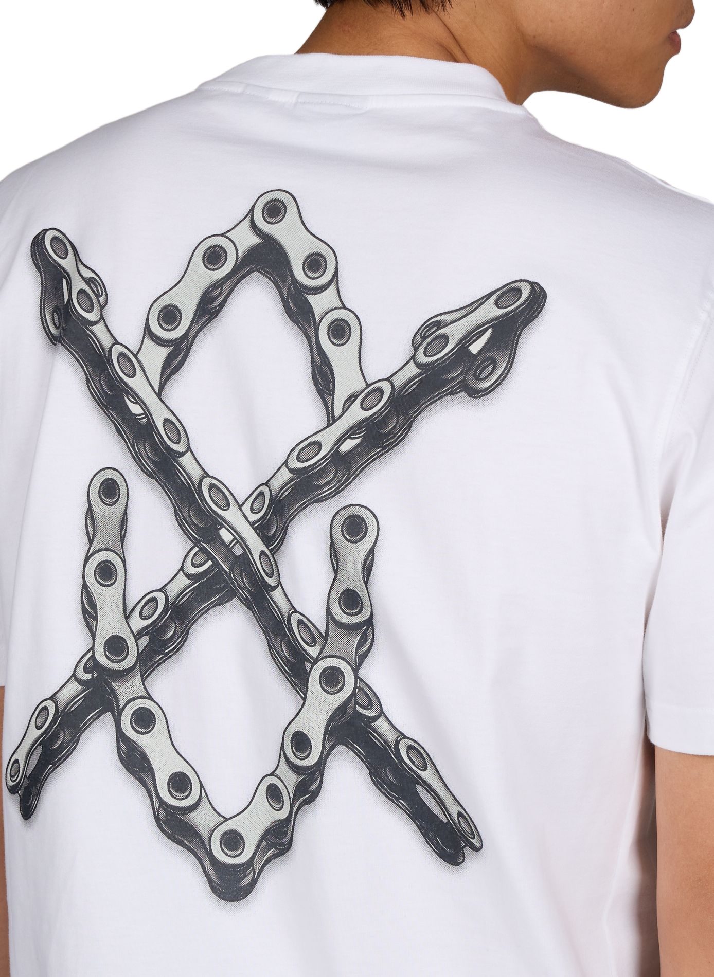 Tee-shirt col rond en coton DAILY PAPER Blanc