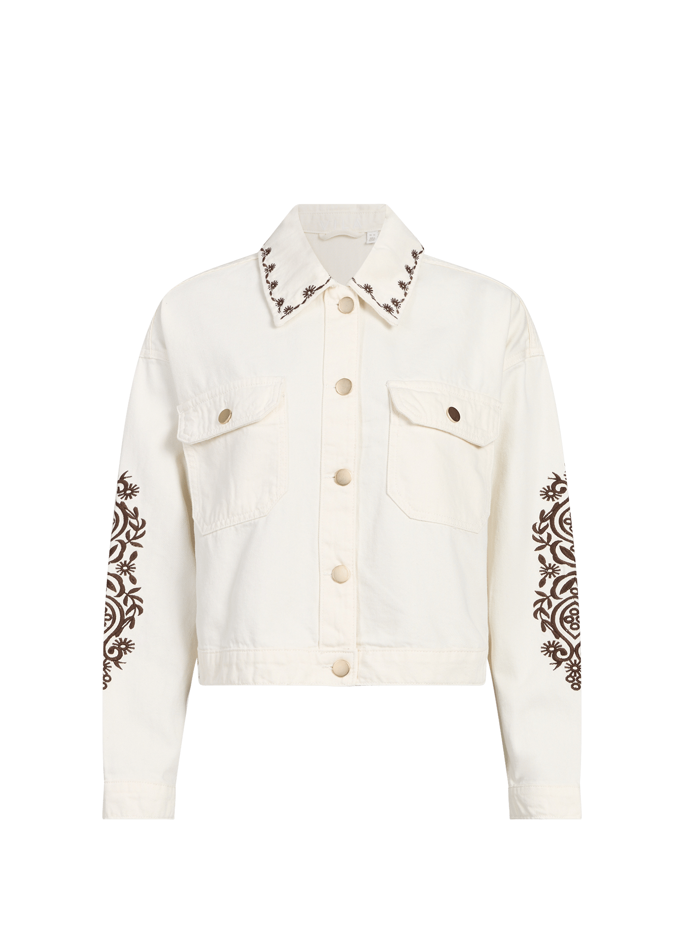 Cotton denim jacket VILA Beige