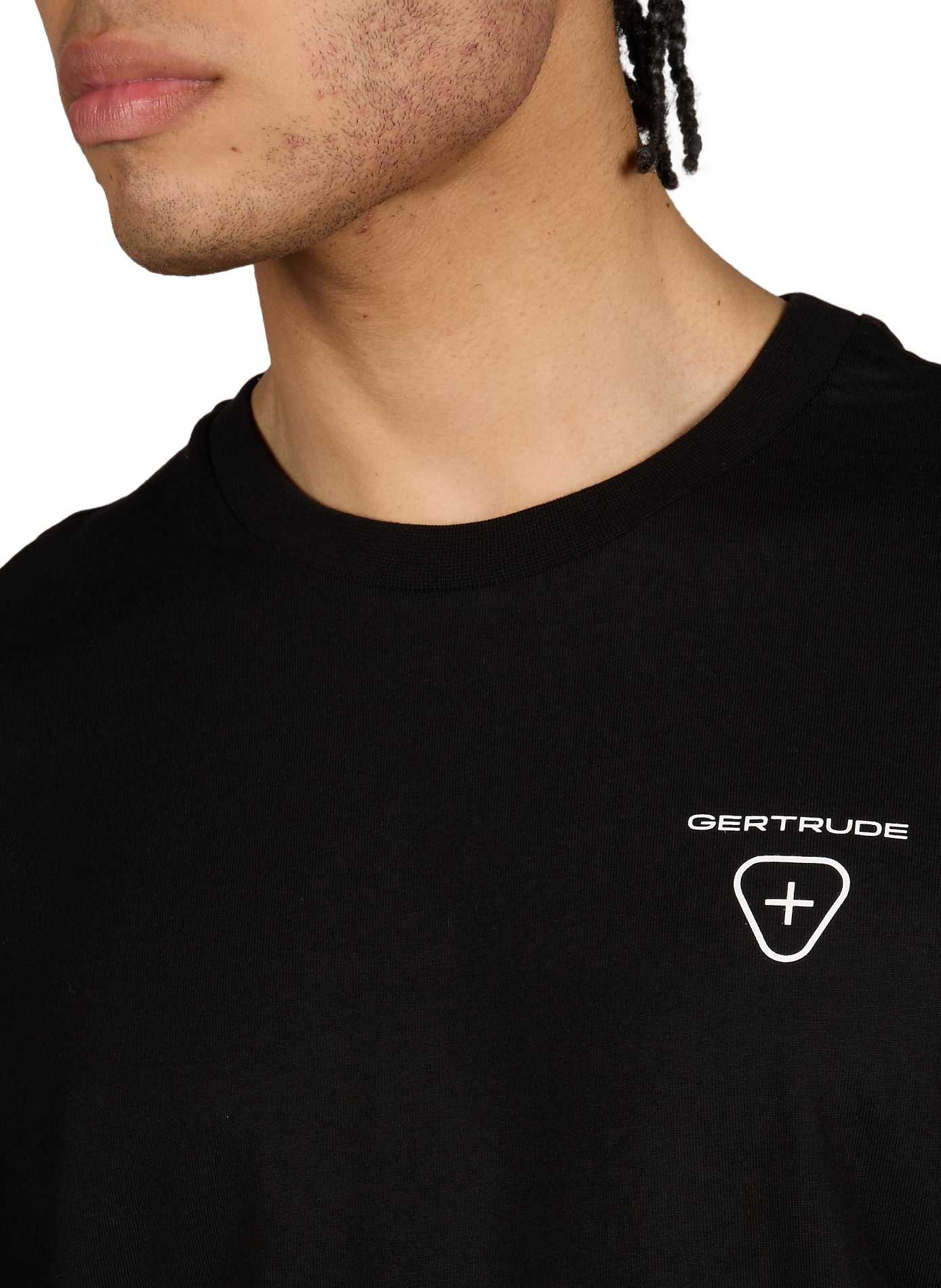 Biker-style cotton t-shirt GERTRUDE ET GASTON Black