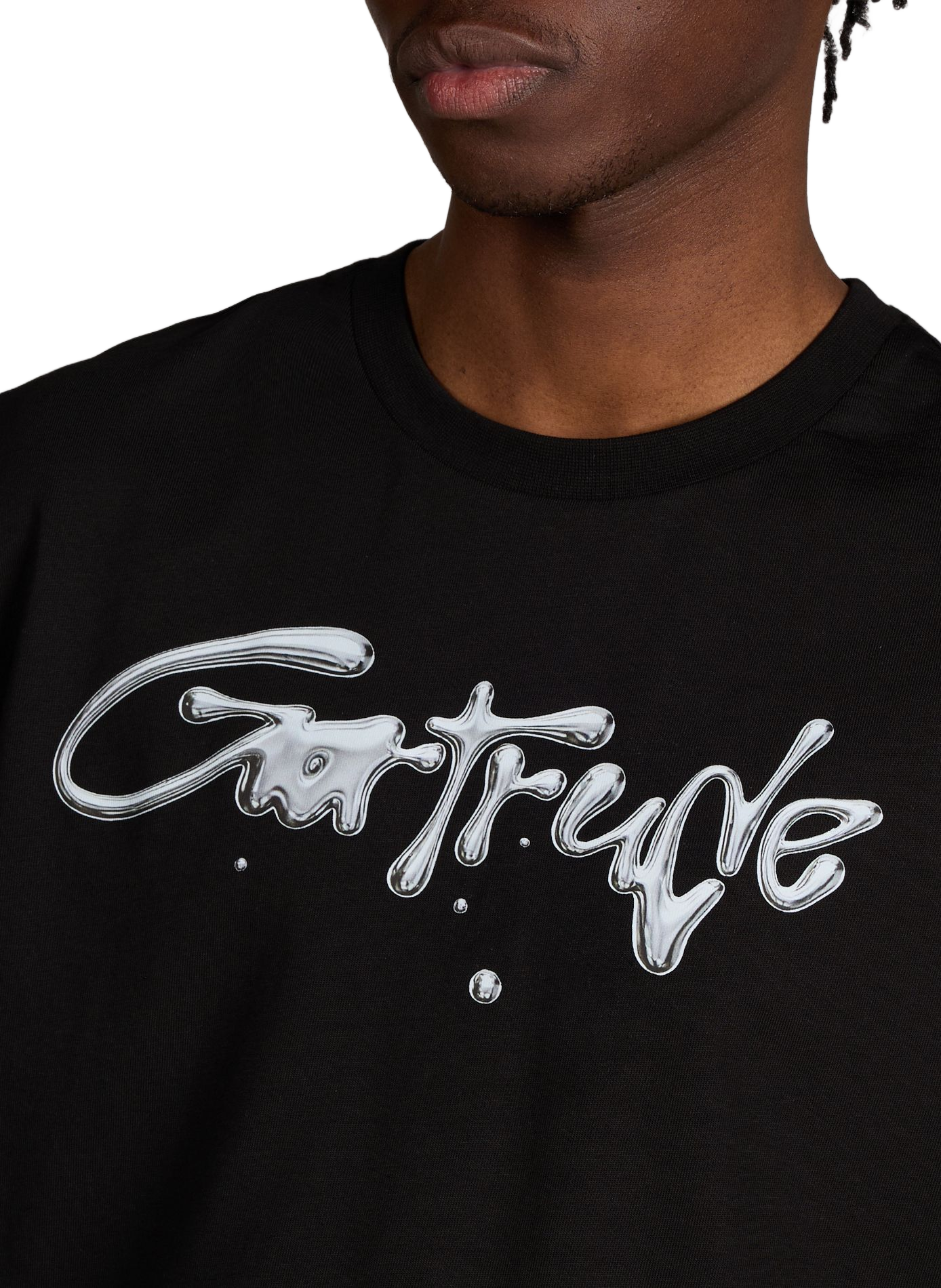 T-shirt imprimé Leonce en coton GERTRUDE ET GASTON Noir