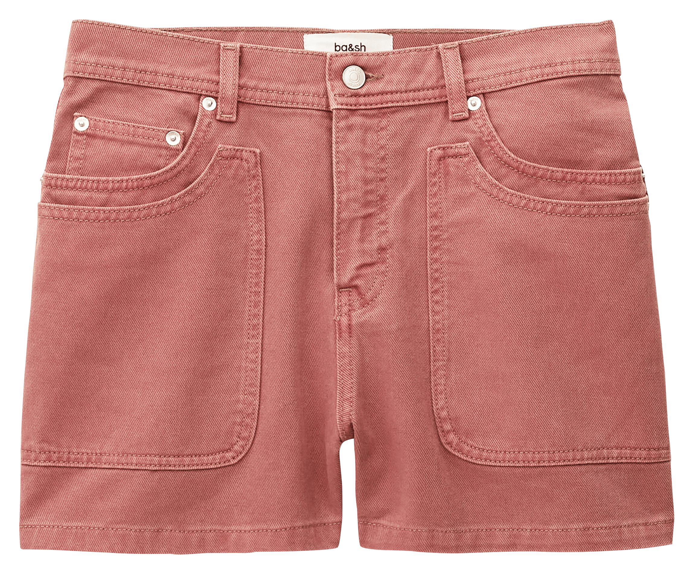 Short droit en coton bevy BA&SH Rose