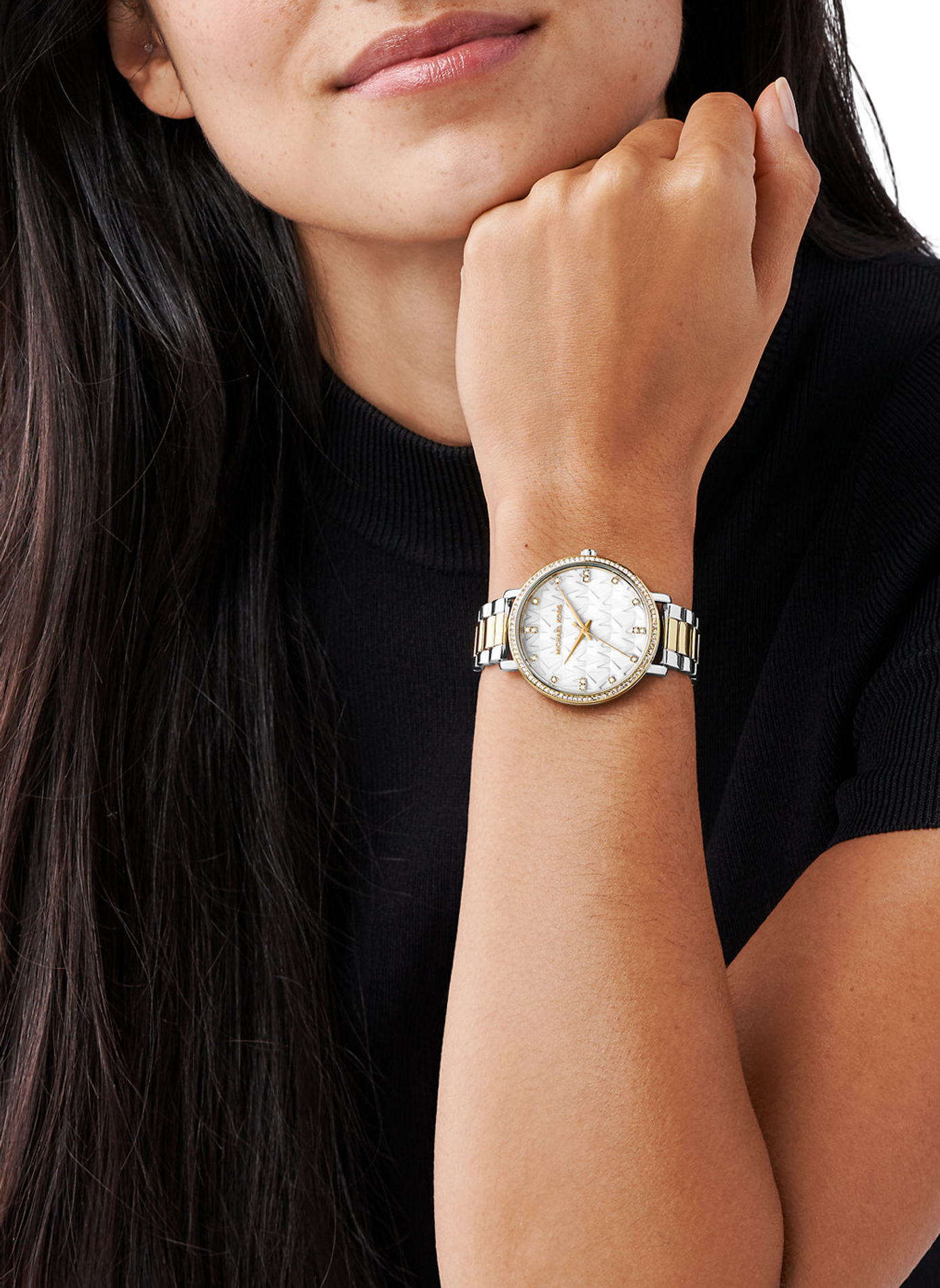 Montre quartz Pyper en acier inoxydable MICHAEL KORS MONTRES Blanc